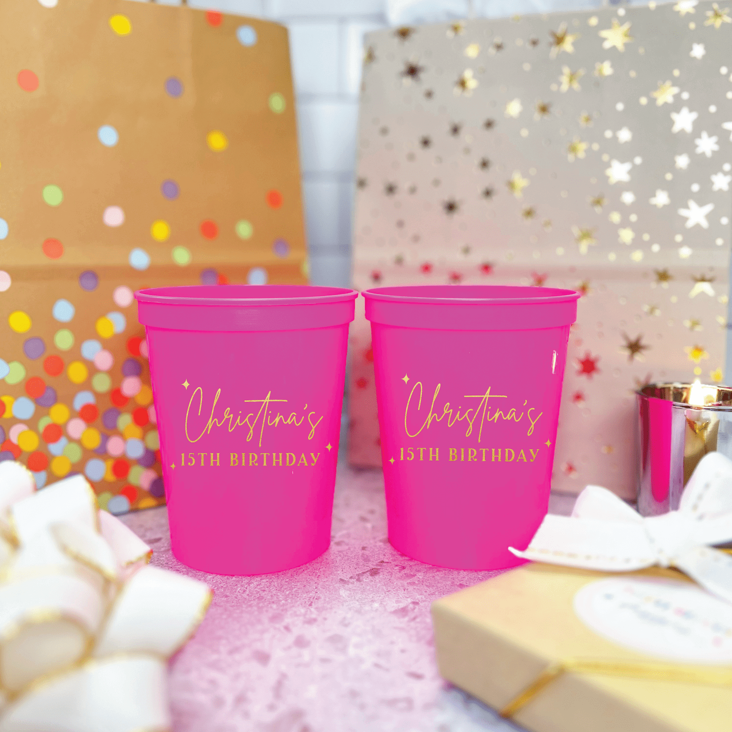 Star of the Day Birthday Stadium Party Cups