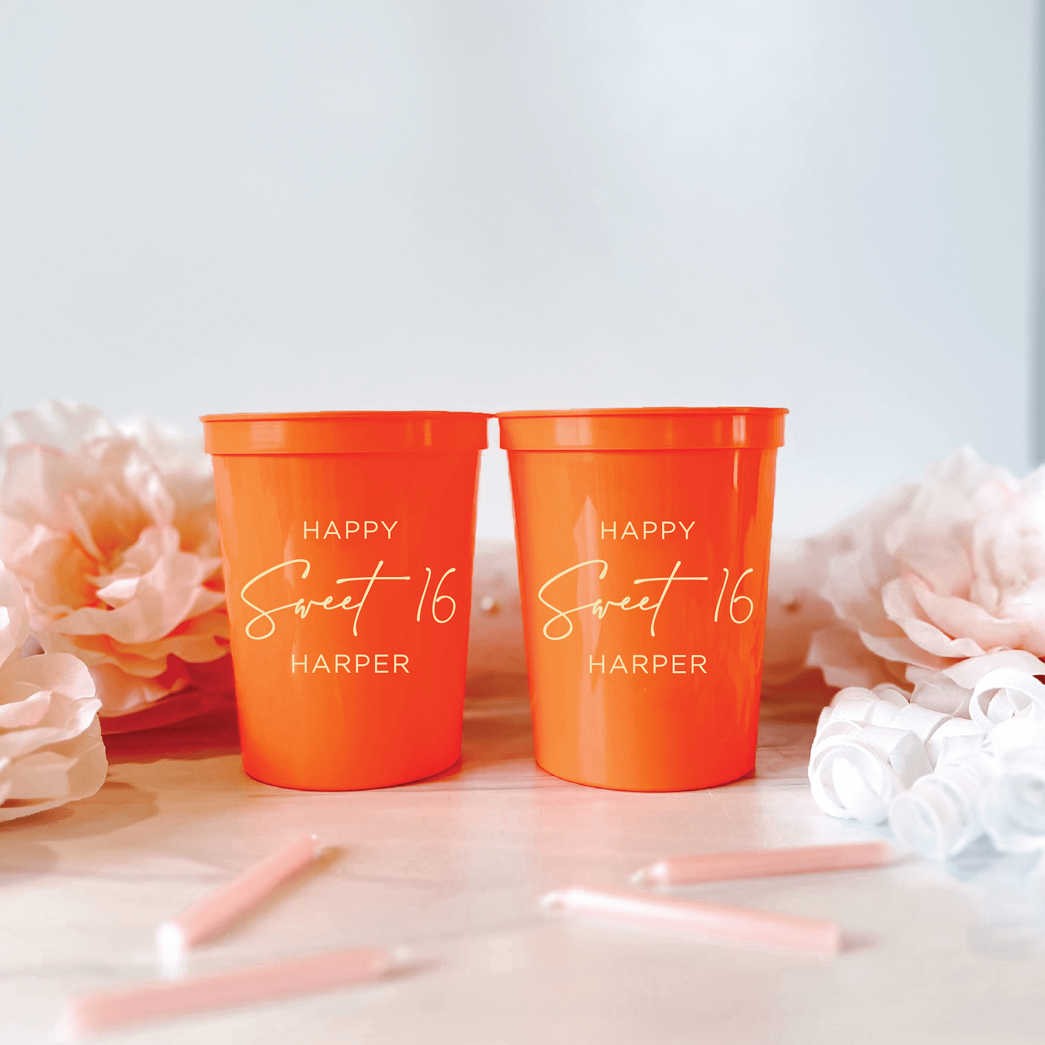 Happy Sweet 16 Birthday Stadium Party Cups