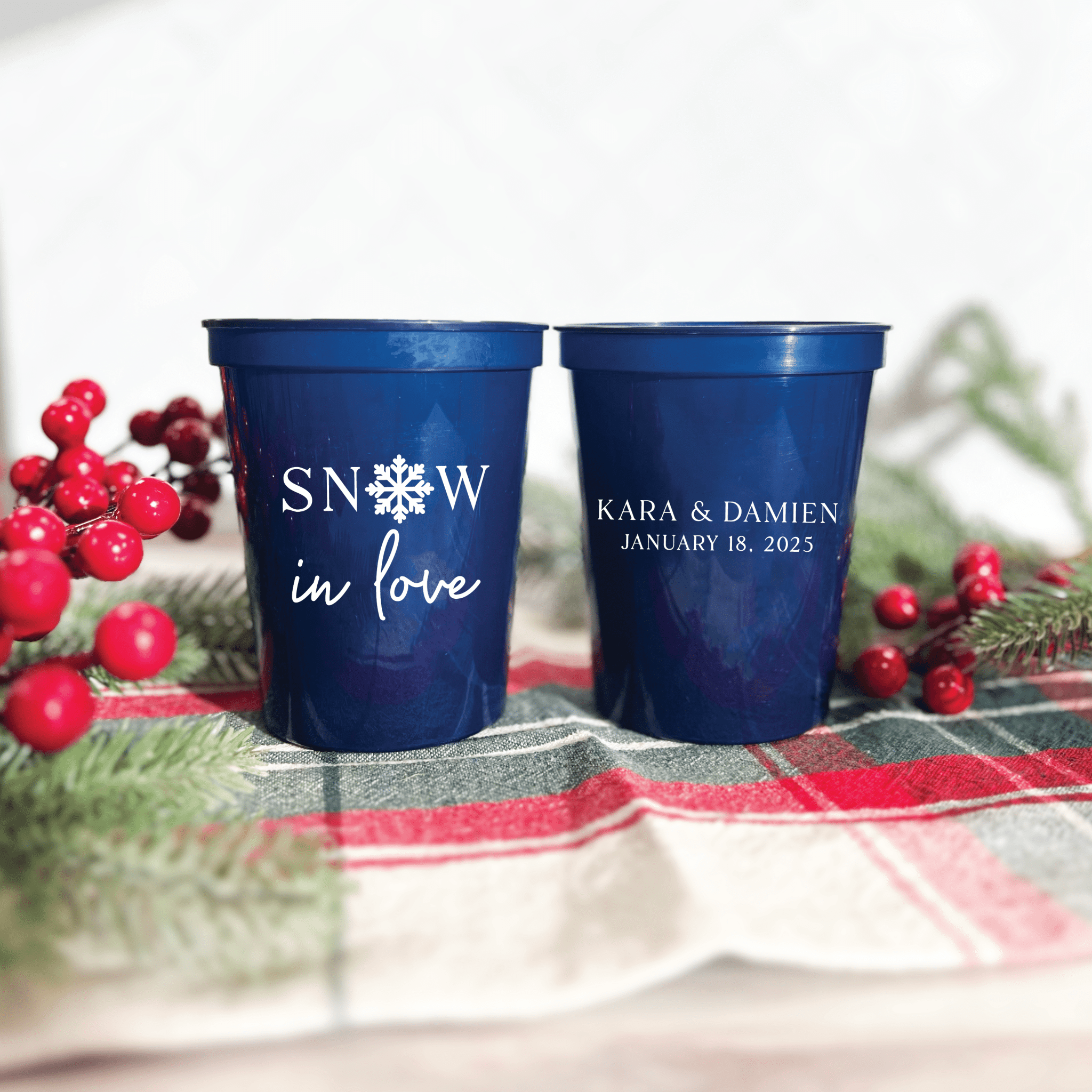 Snow In Love Wedding Stadium Cups - Cup - Stadium
