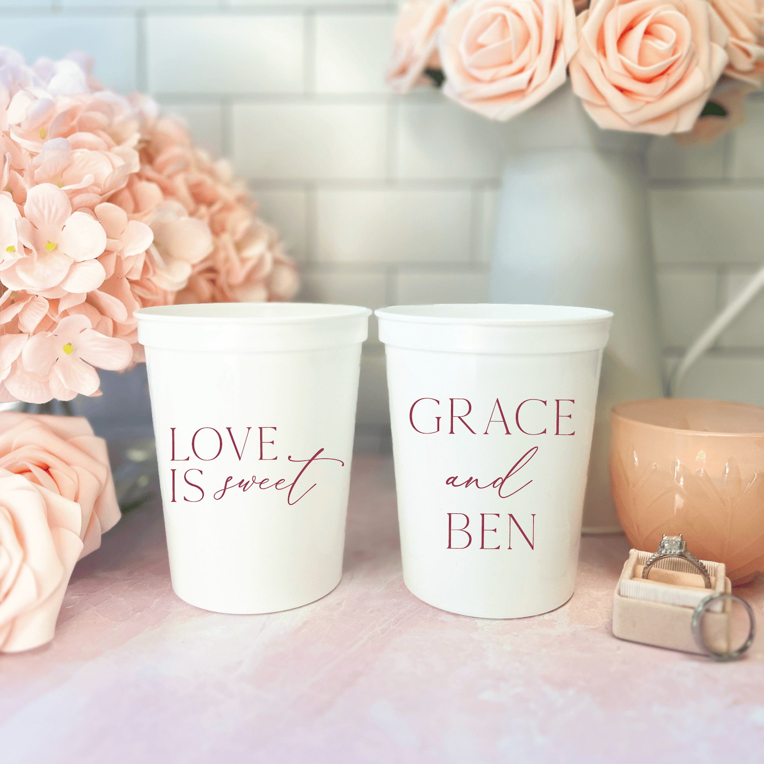 Love is Sweet Wedding Stadium Cups - Cup - Stadium