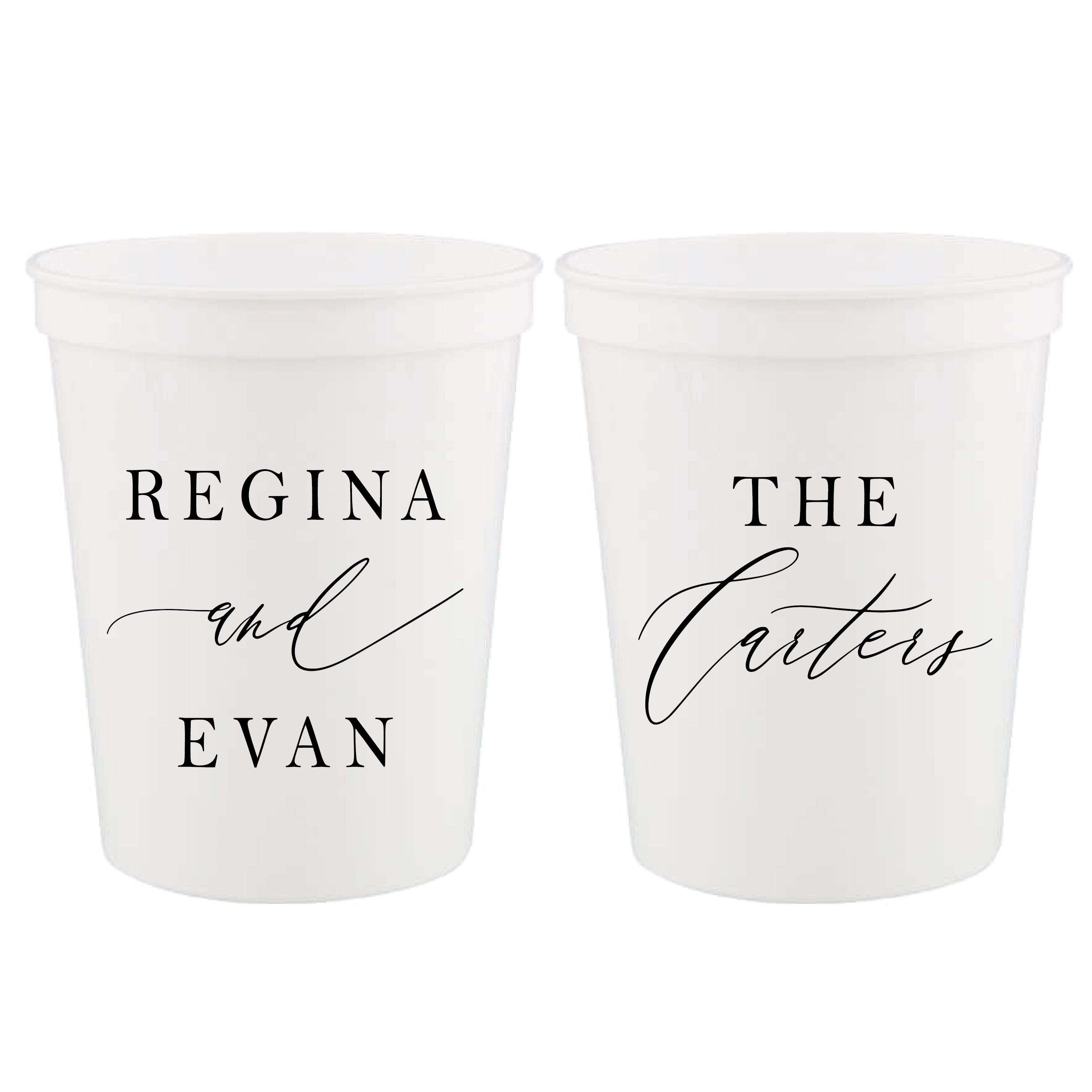 Personalized First Name Wedding Stadium Cups - Cup - Stadium