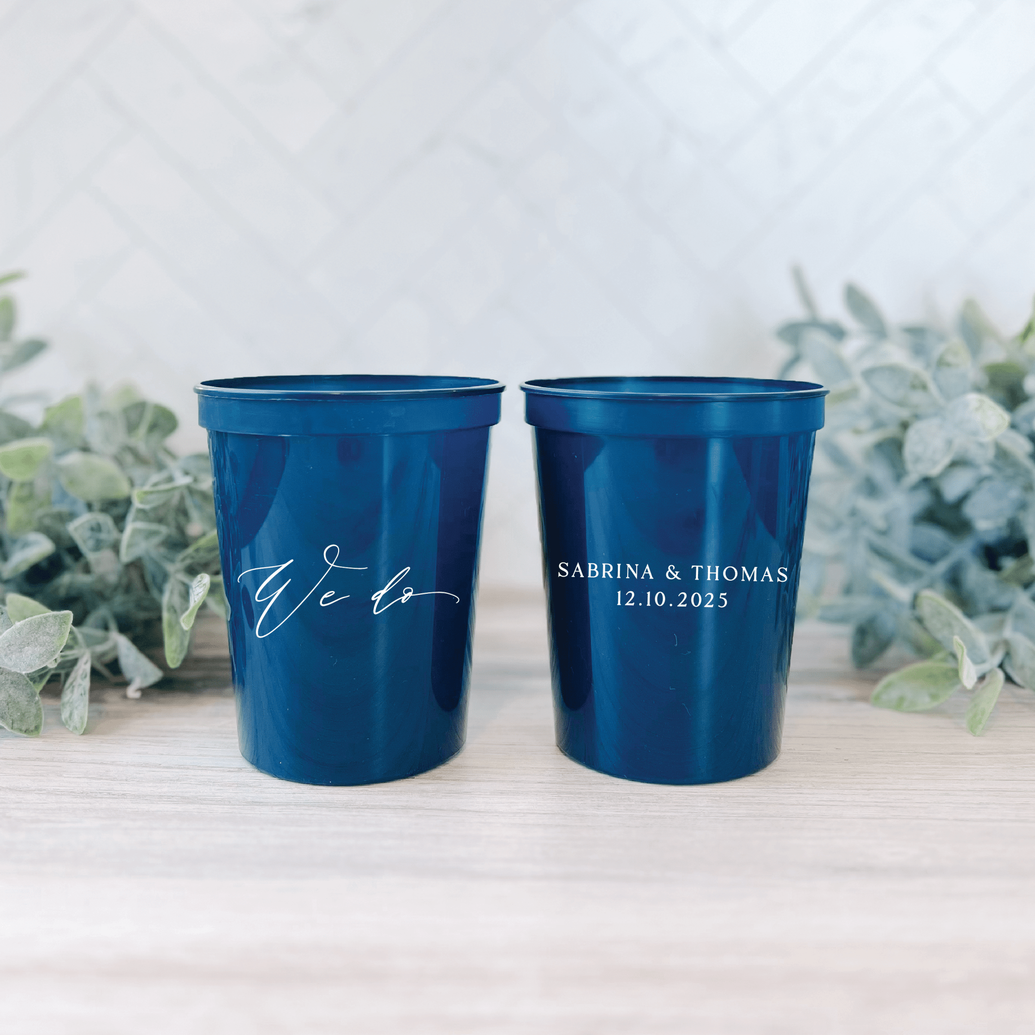 We Do Personalized Wedding Stadium Cups - Cup - Stadium