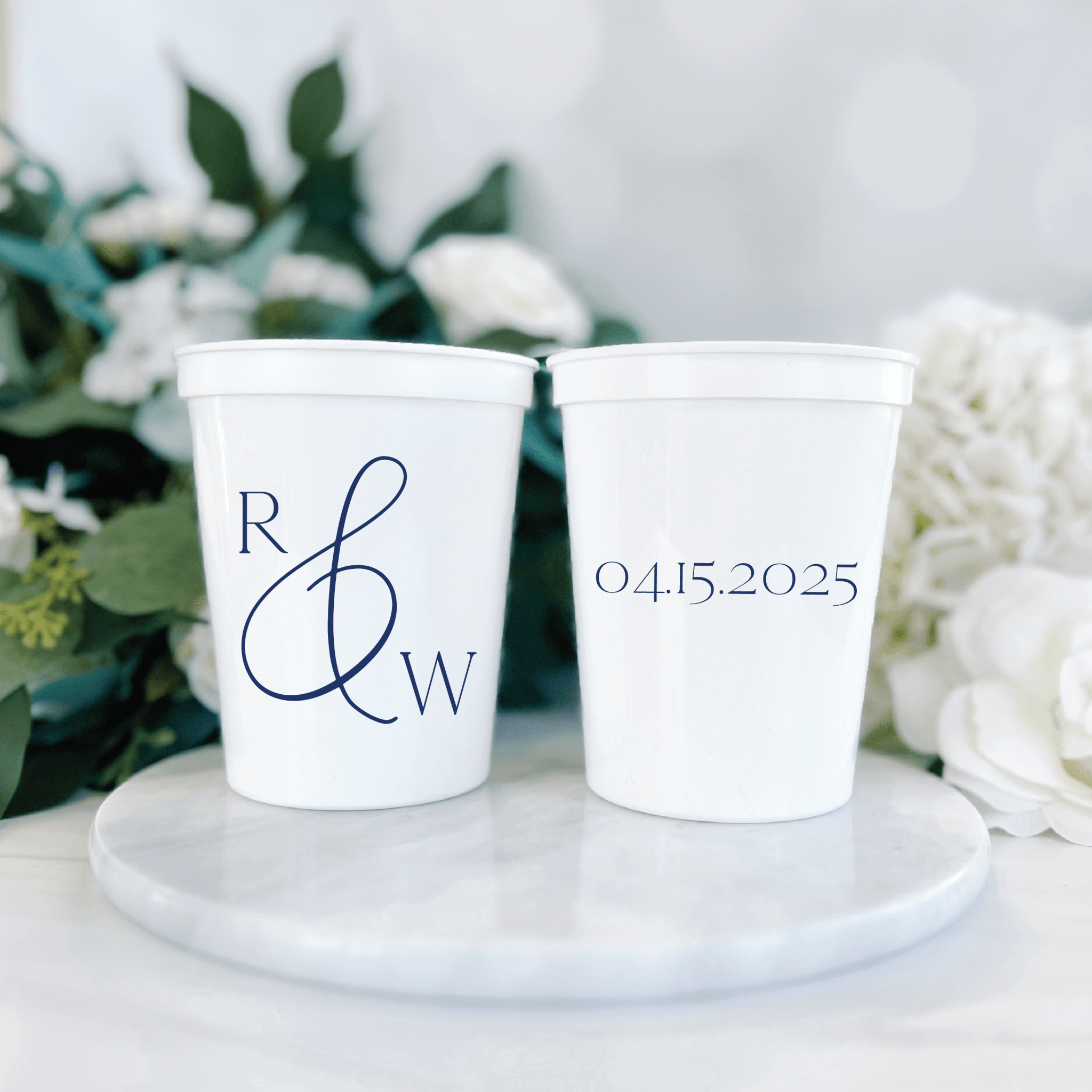 First Initials Wedding Stadium Cups - Cup - Stadium