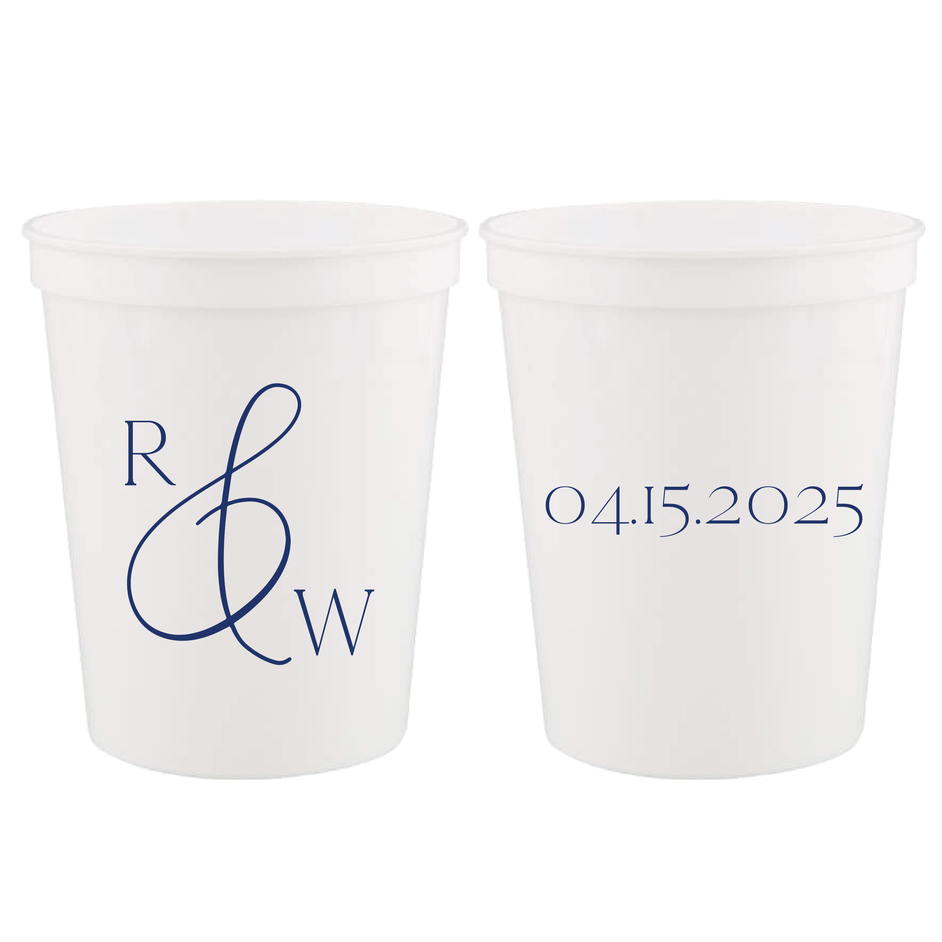 First Initials Wedding Stadium Cups - Cup - Stadium