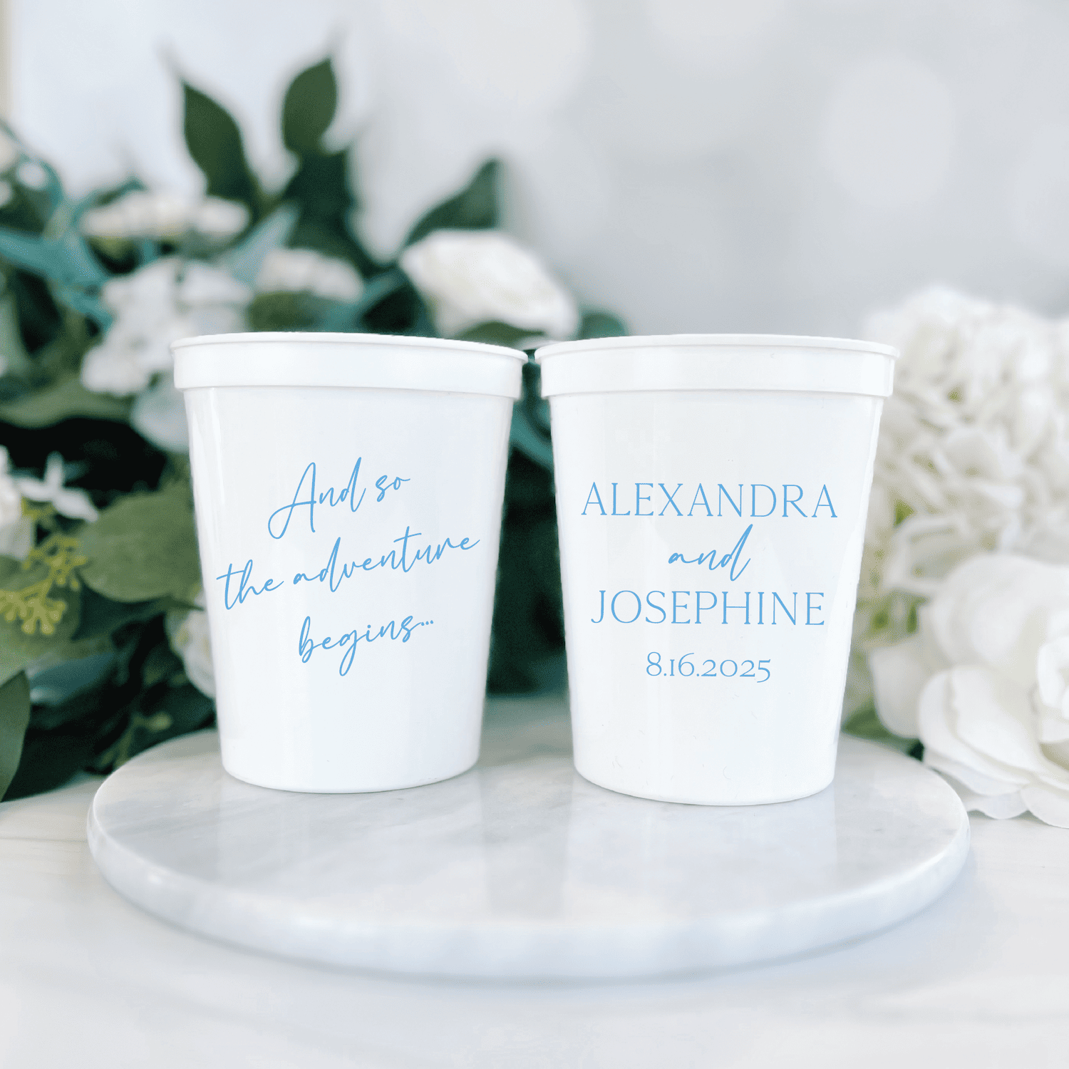 And So The Adventure Begin Wedding Stadium Cups - Cup - Stadium