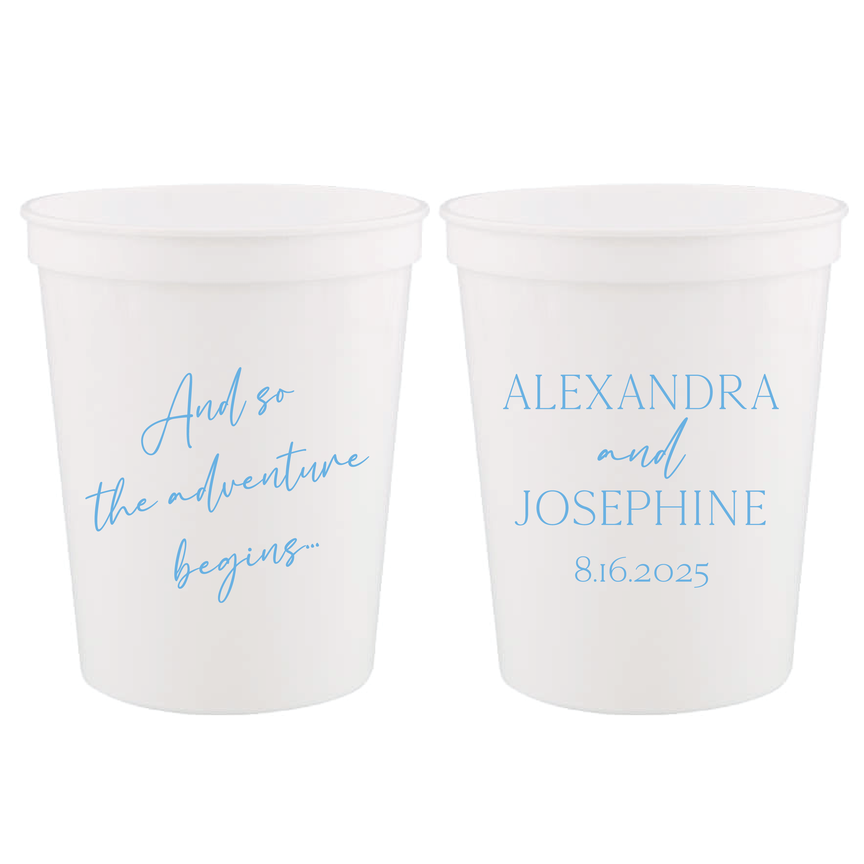 And So The Adventure Begin Wedding Stadium Cups - Cup - Stadium