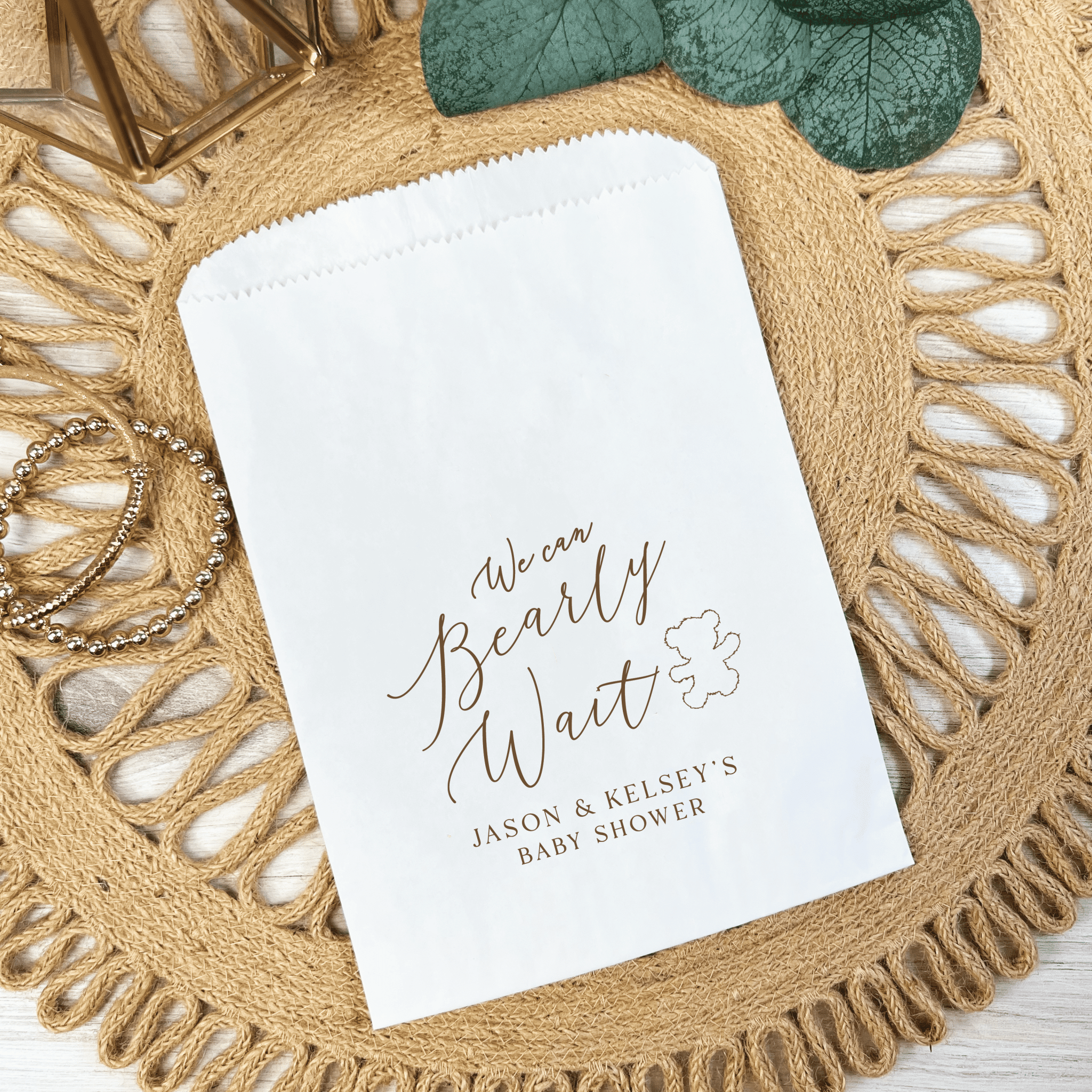 Bearly Wait Baby Shower Favor Treat Bags - Treat Bag - Full Color