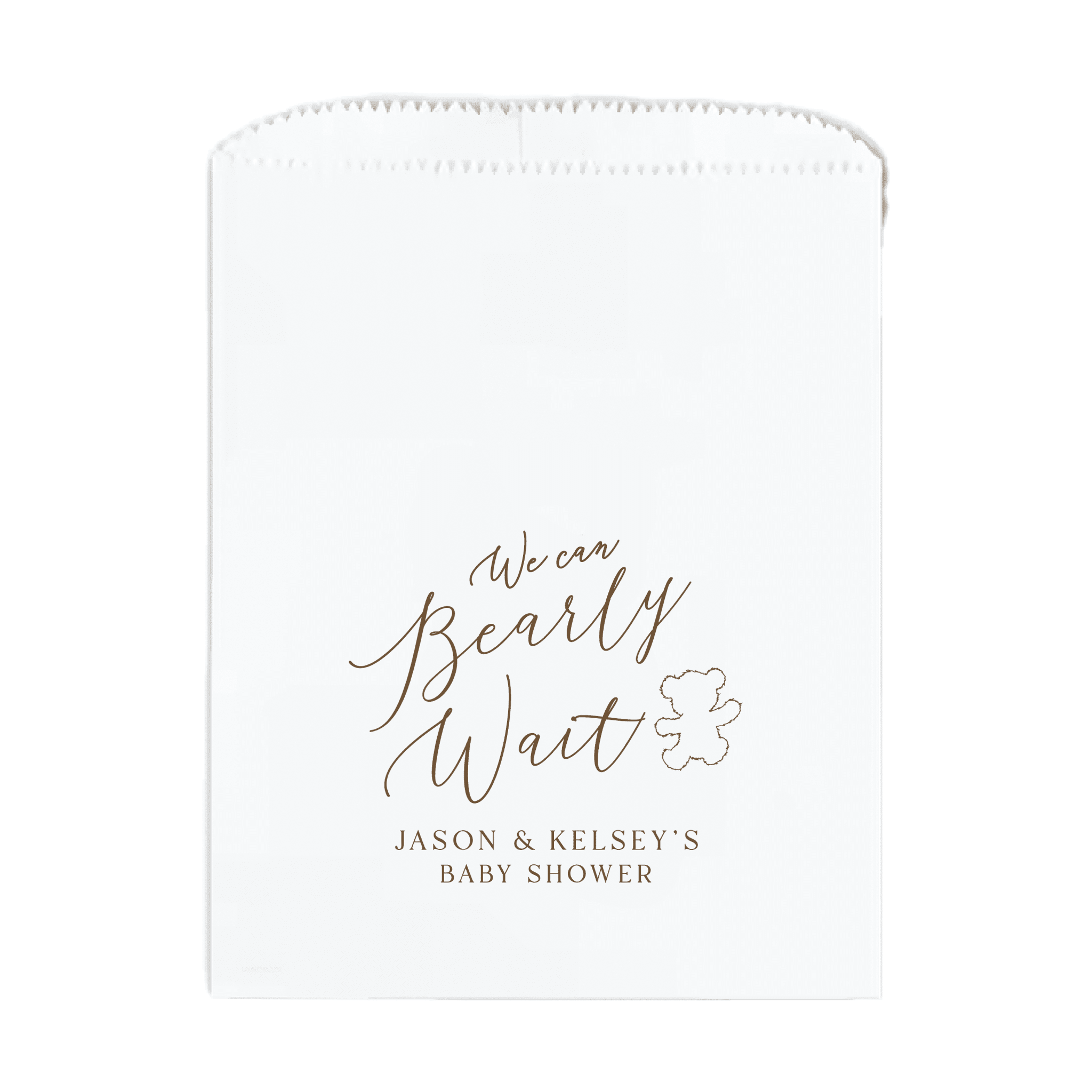 Bearly Wait Baby Shower Favor Treat Bags - Treat Bag - Full Color