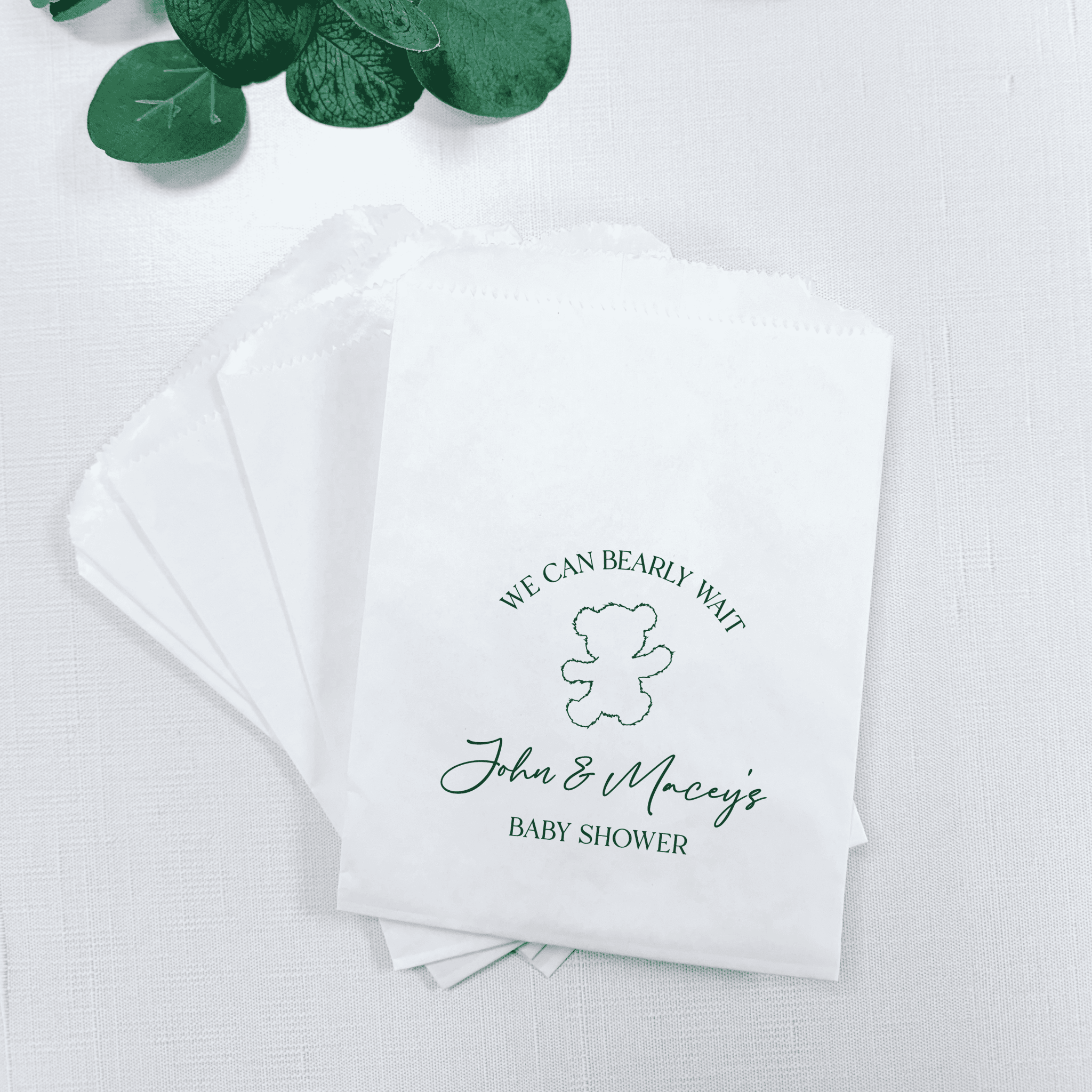 Bearly Wait Baby Shower Paper Treat Bags - Treat Bag - Full Color