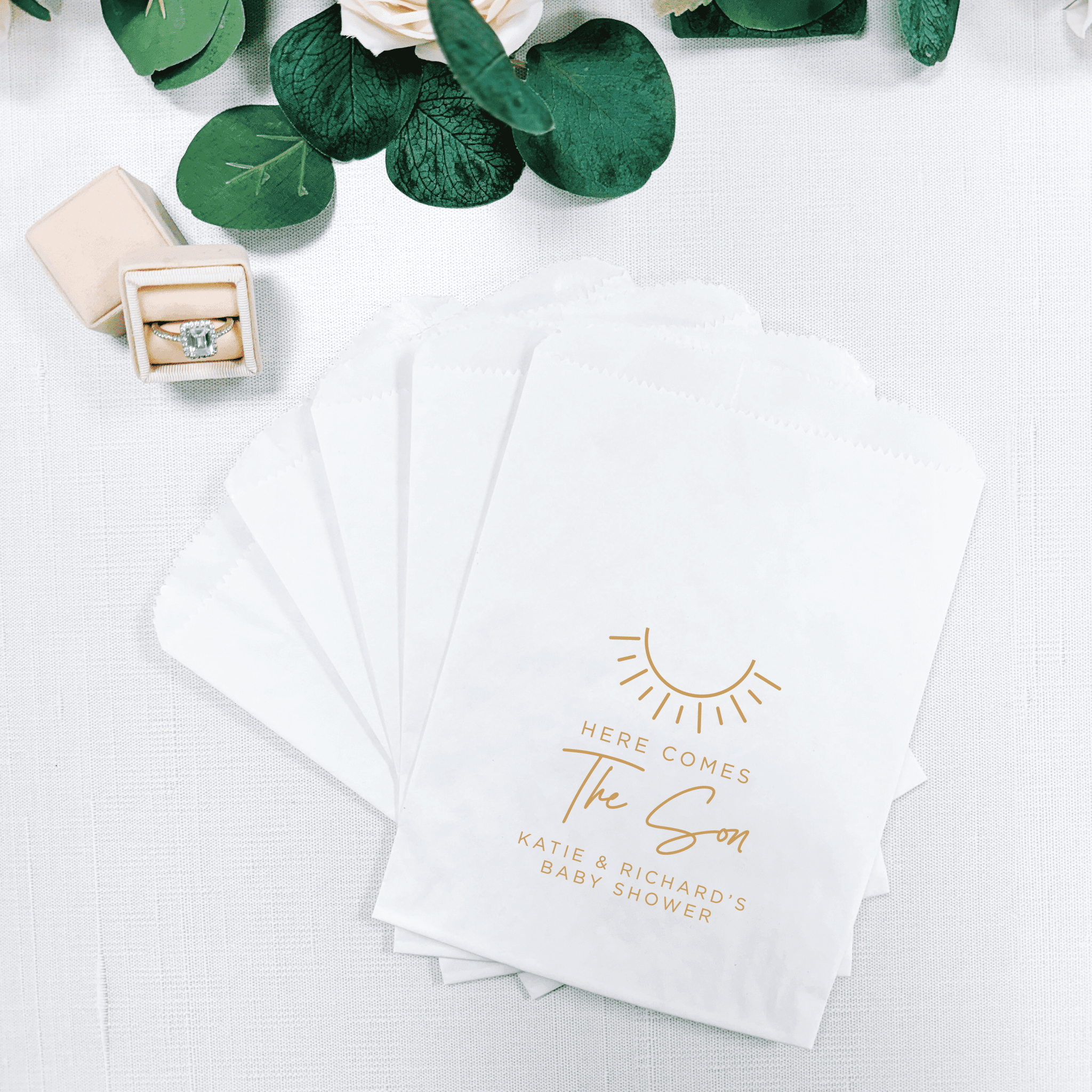 Here Comes The Son Baby Shower Favor Treat Bags - Treat Bag - Full Color