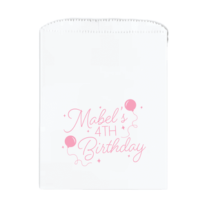 Balloons and Confetti Birthday Party Favor Treat Bags
