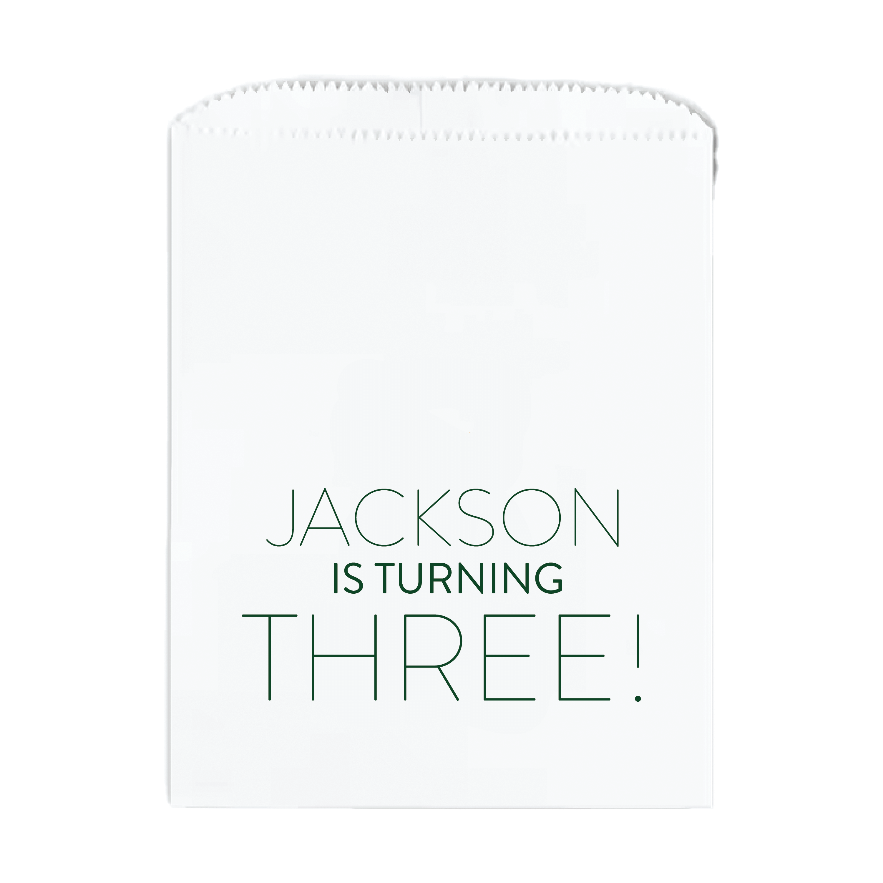 Bold Number Birthday Party Favor Treat Bags