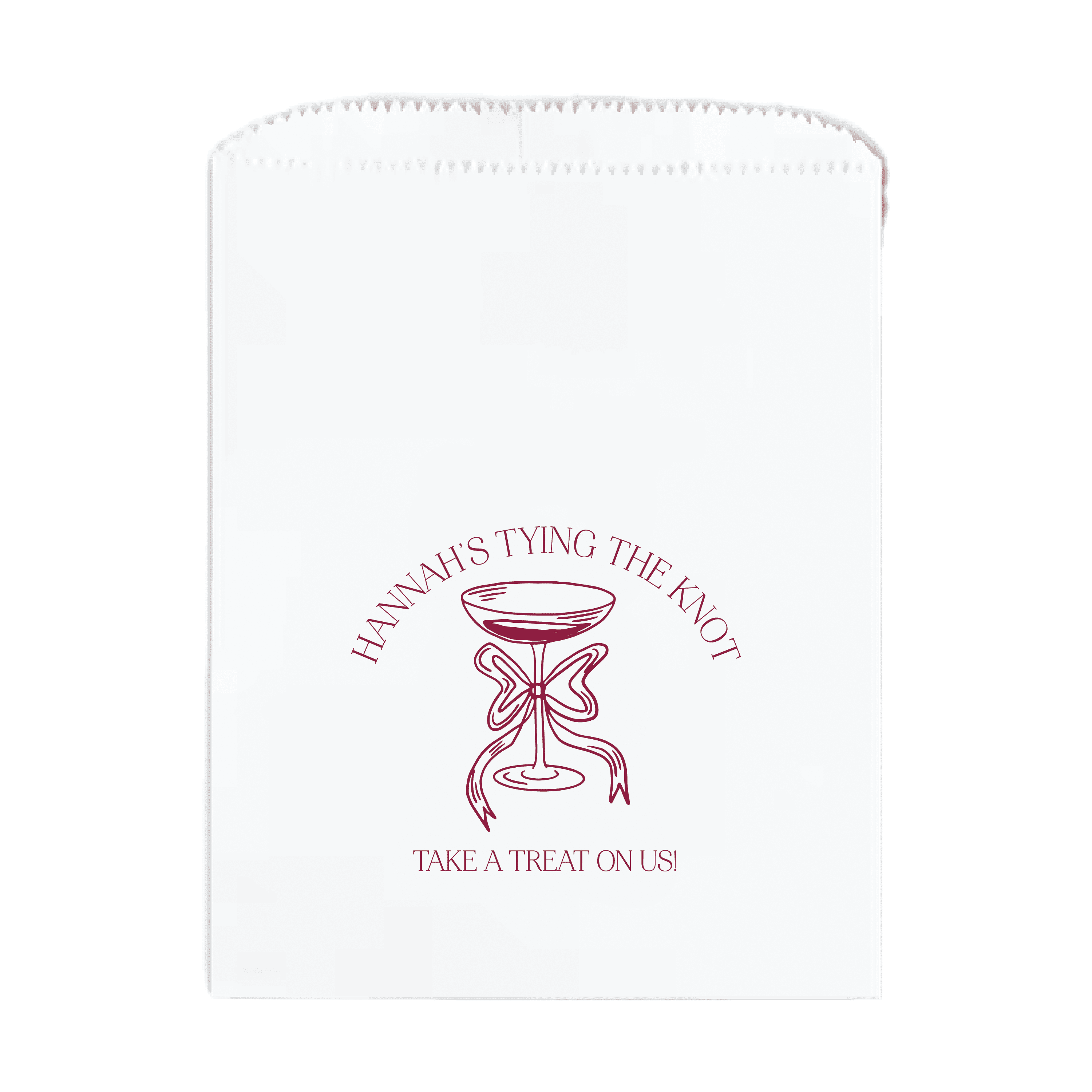 She's Tying The Knot Bridal Shower Favor Treat Bag - Treat Bag - Full Color