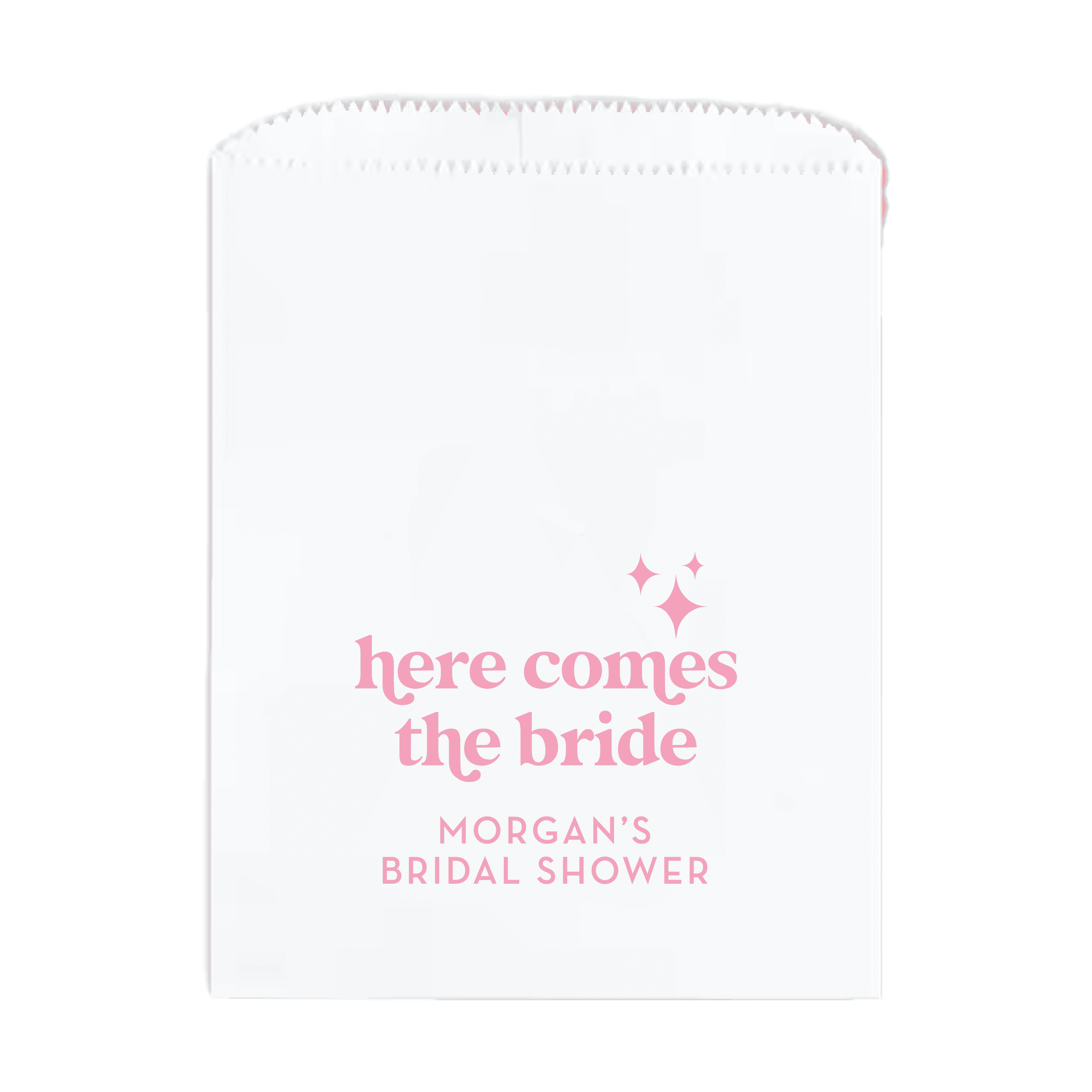Here Comes the Bride Personalized Favor Treat Bag - Treat Bag - Full Color