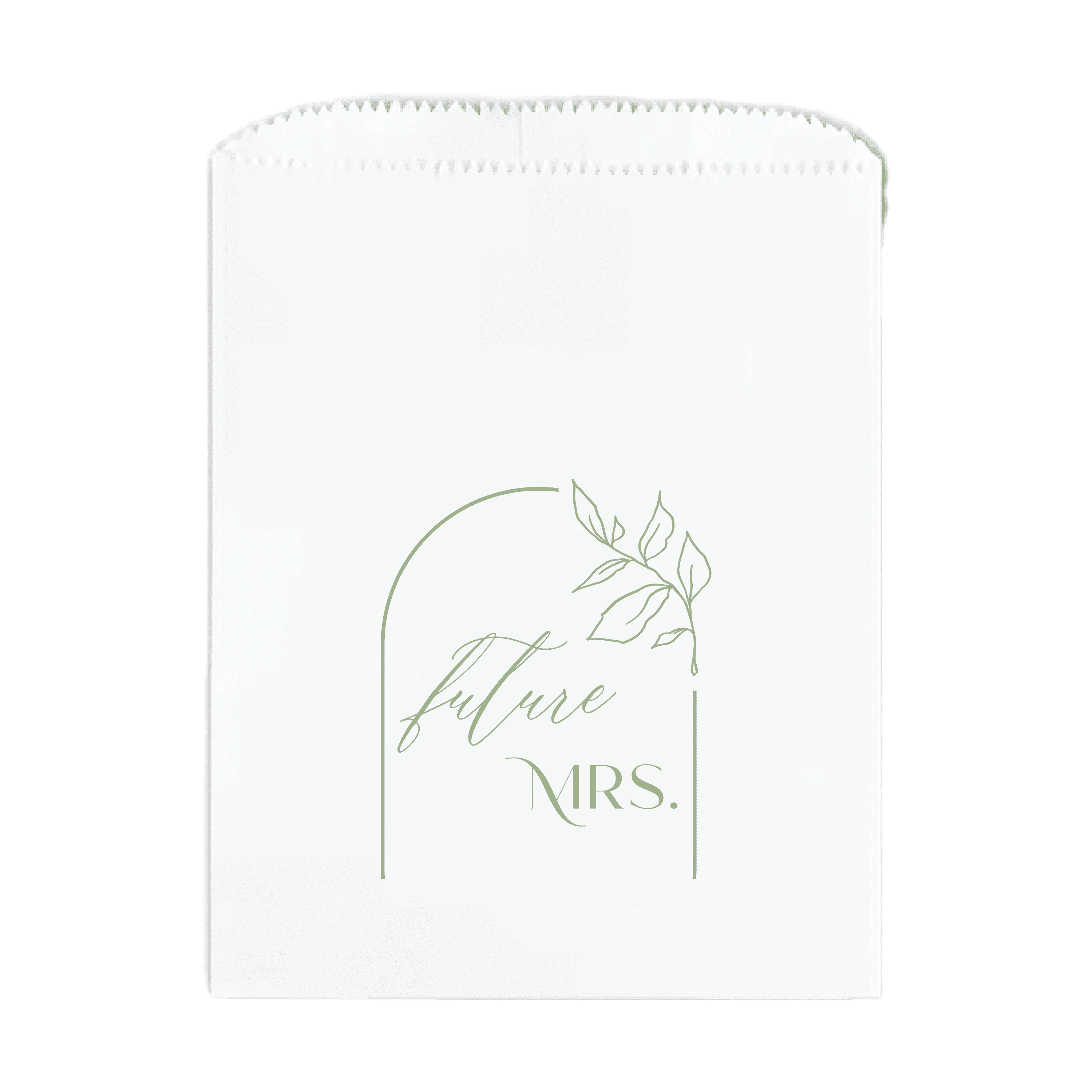 Future Mrs Floral Arch Personalized Favor Treat Bag - Treat Bag - Full Color