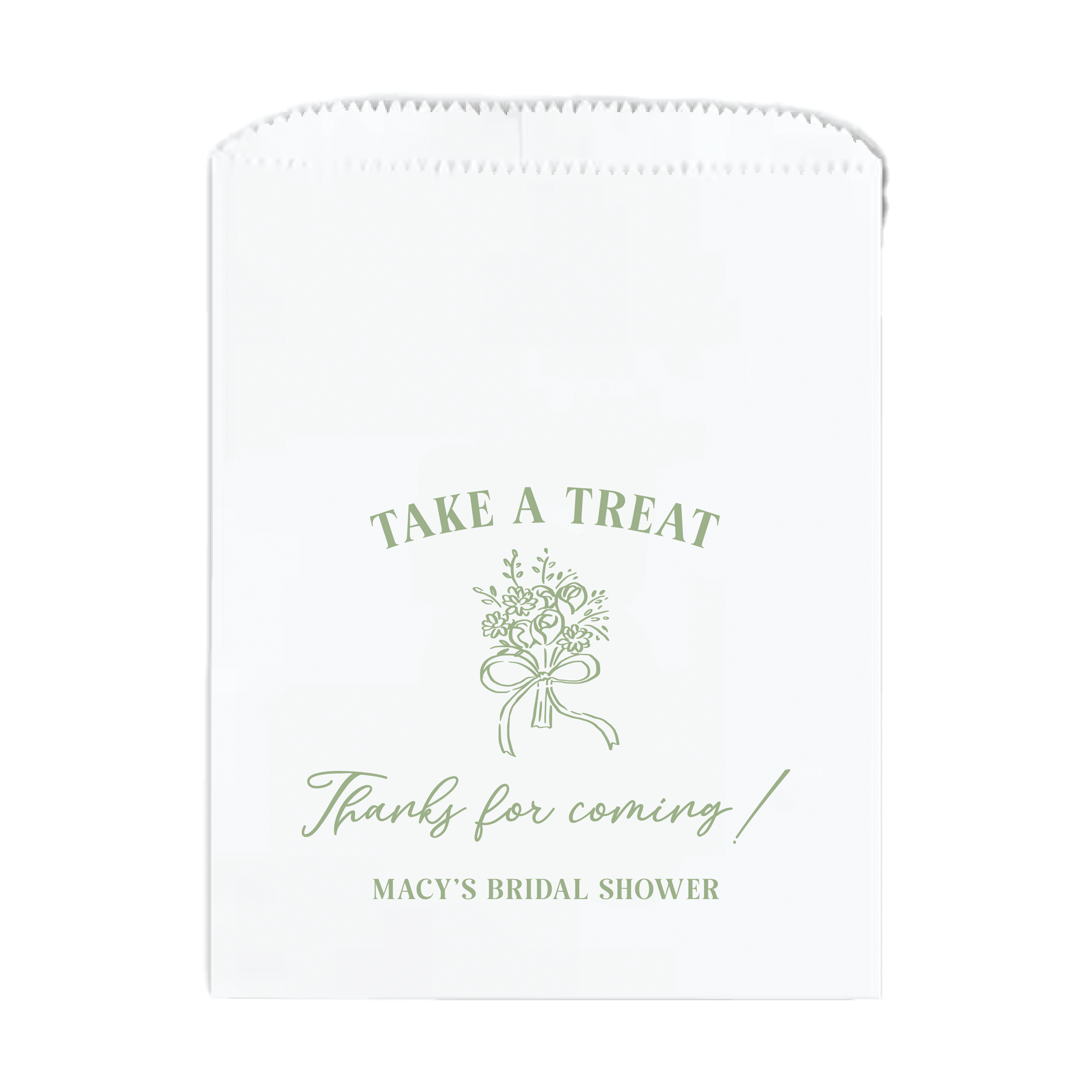 Fresh Off The Market Bridal Shower Favor Treat Bags