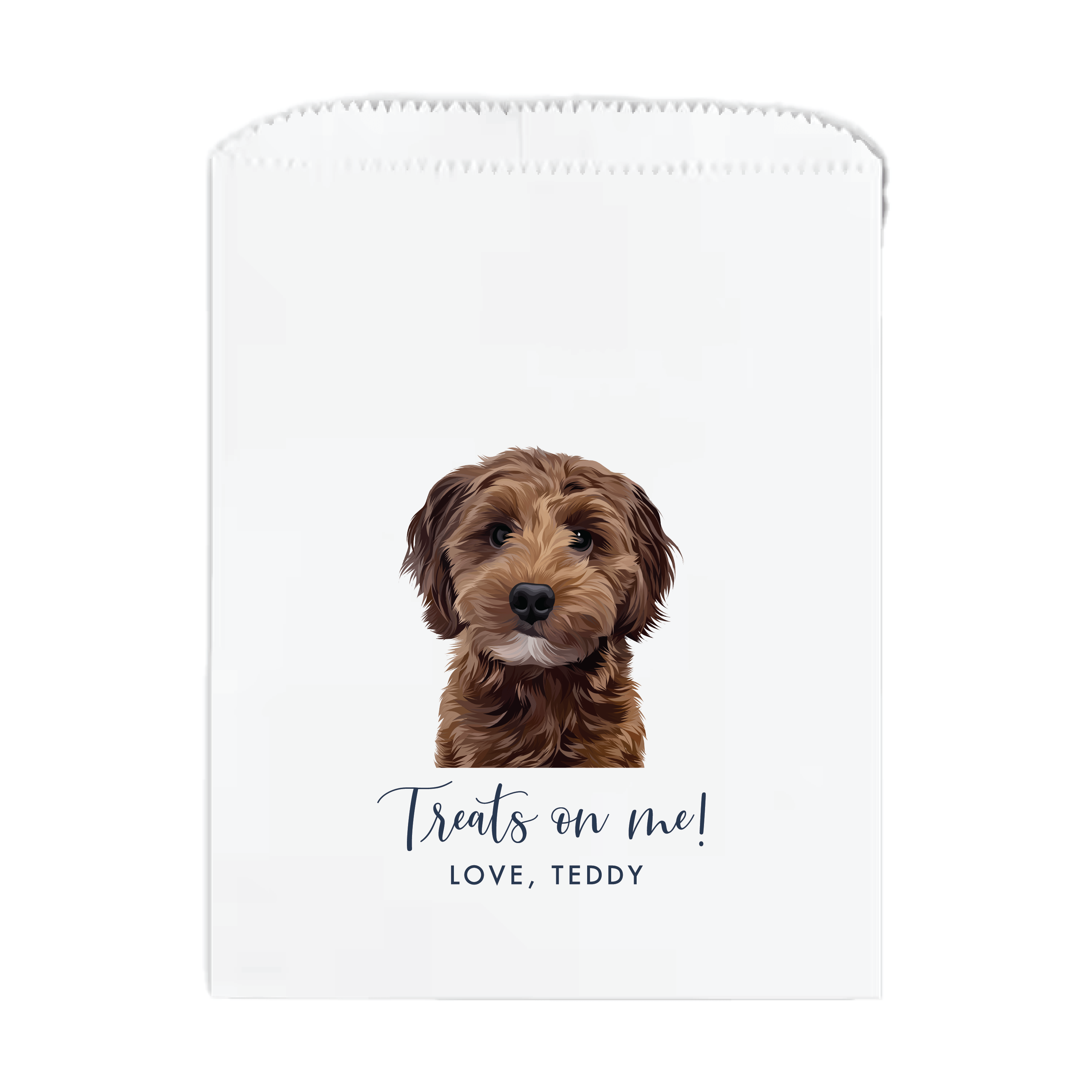 Personalized Full Color Pet Wedding Treat Bags - Treat Bag - Custom Full Color