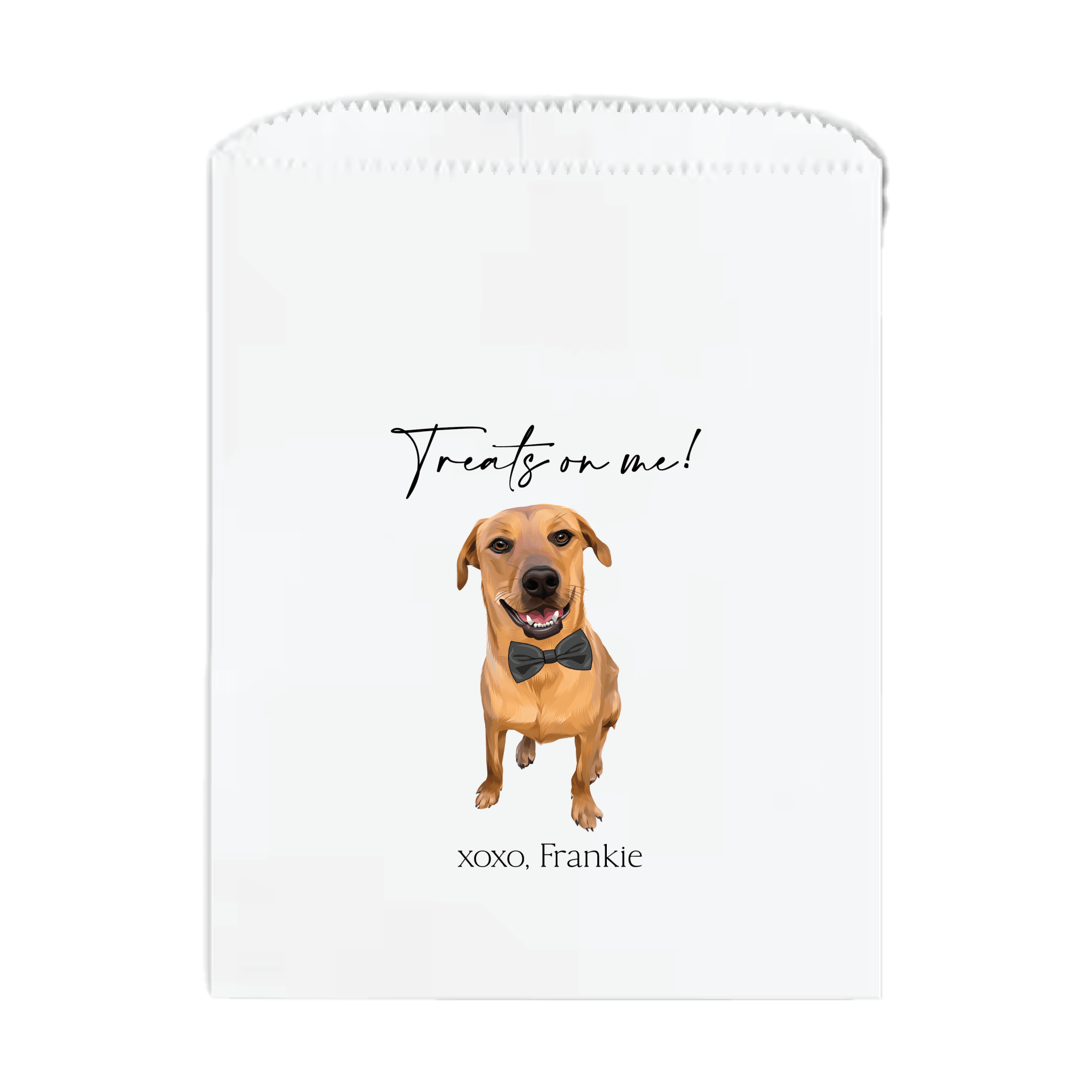 Treats on Me Full Color Pet Wedding Treat Bags - Treat Bag - Custom Full Color