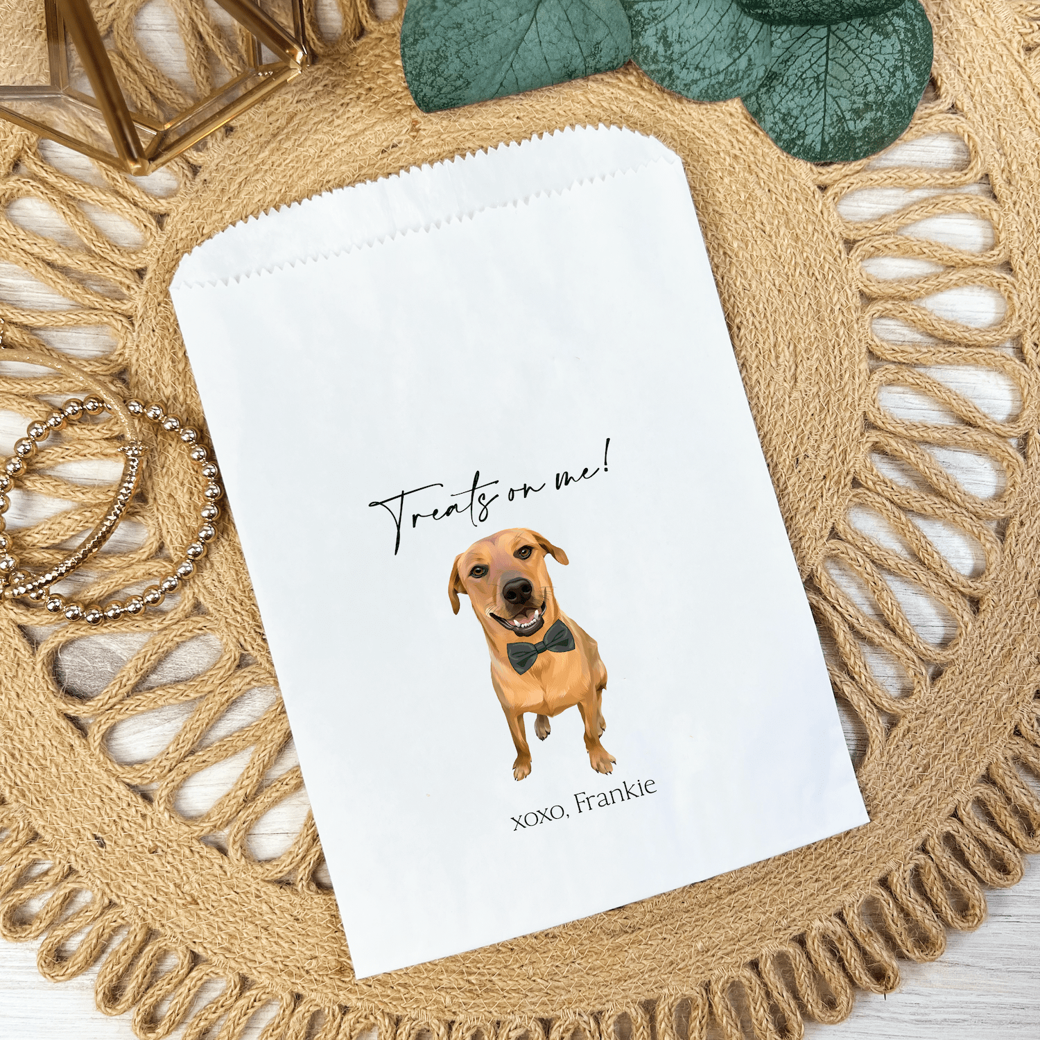 Treats on Me Full Color Pet Wedding Treat Bags - Treat Bag - Custom Full Color