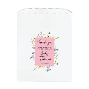 Baby In Bloom Baby Shower Favor Treat Bags