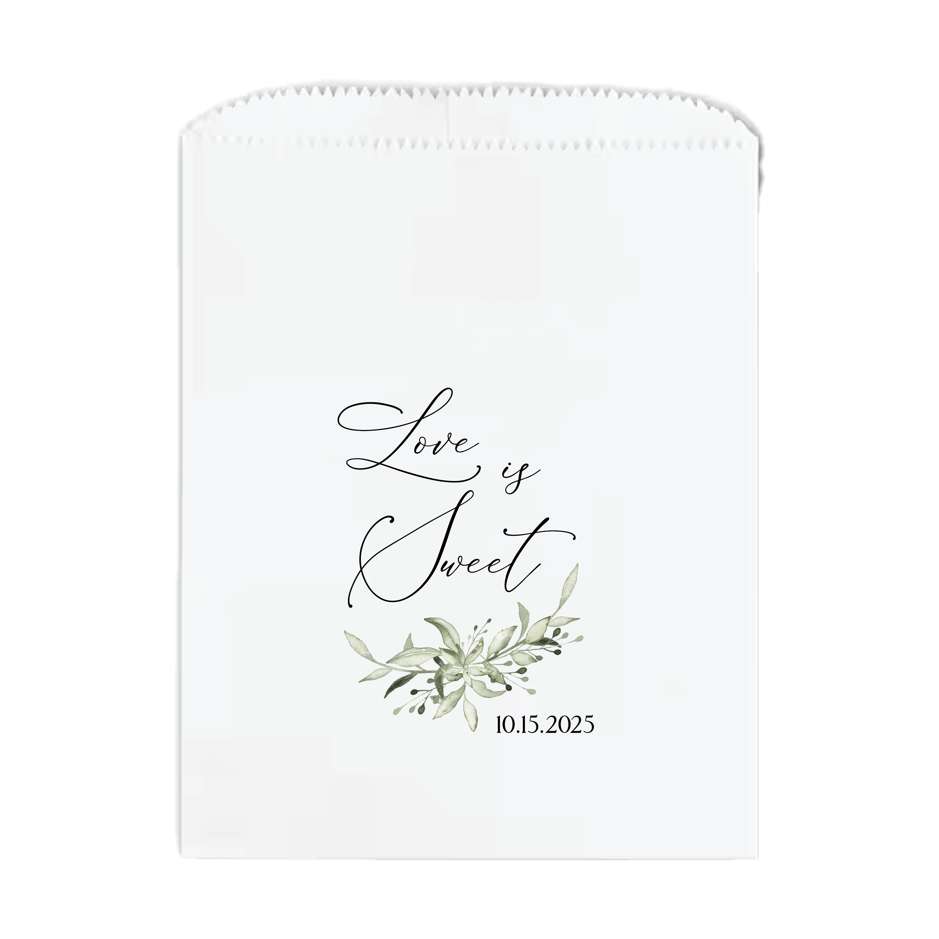 Love Is Sweet Wedding Favor Treat Bag - Treat Bag - Full Color
