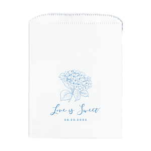 Summer Hydrangea Personalized Favor Treat Bag