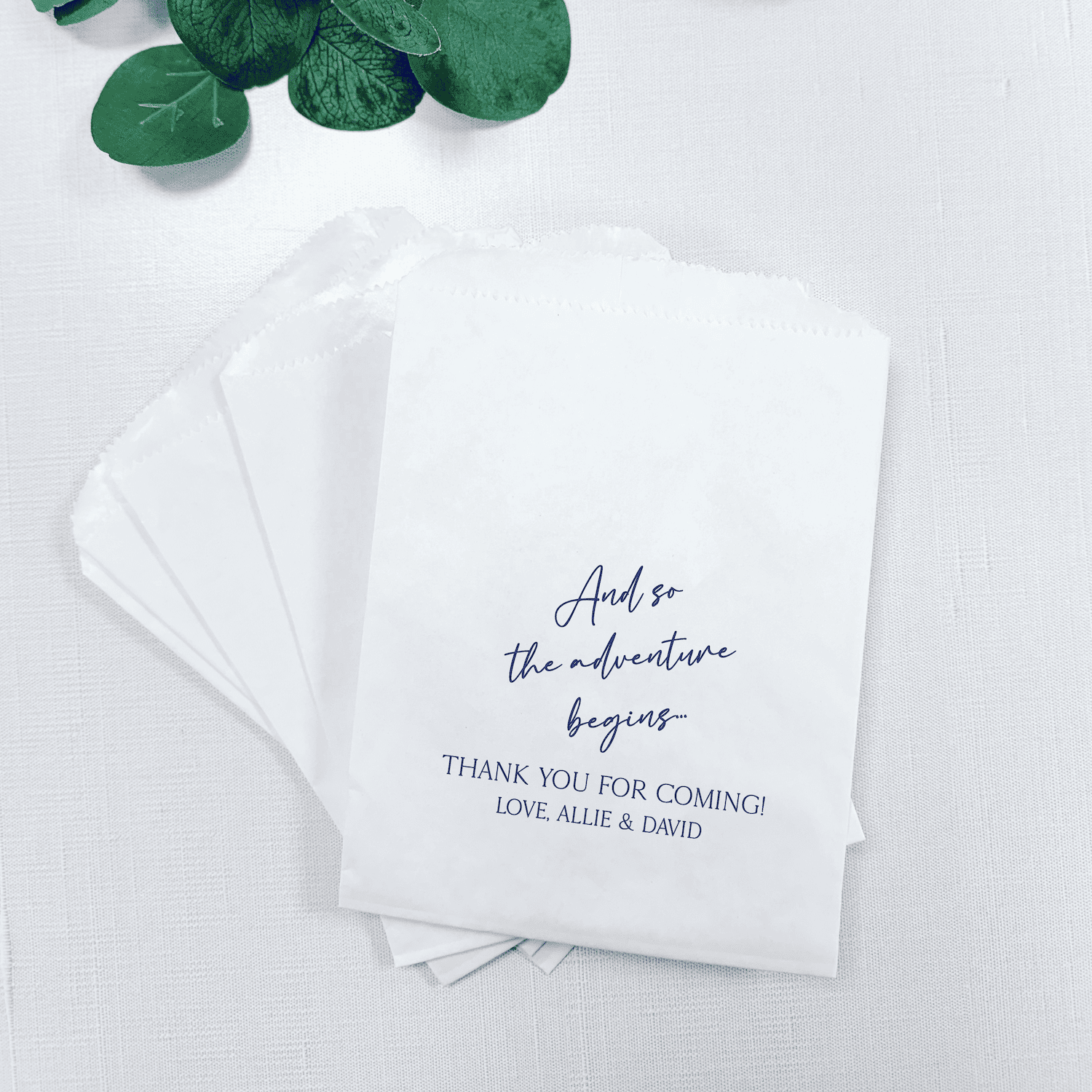 And So The Adventure Begins Personalized Favor Treat Bag - Treat Bag - Full Color