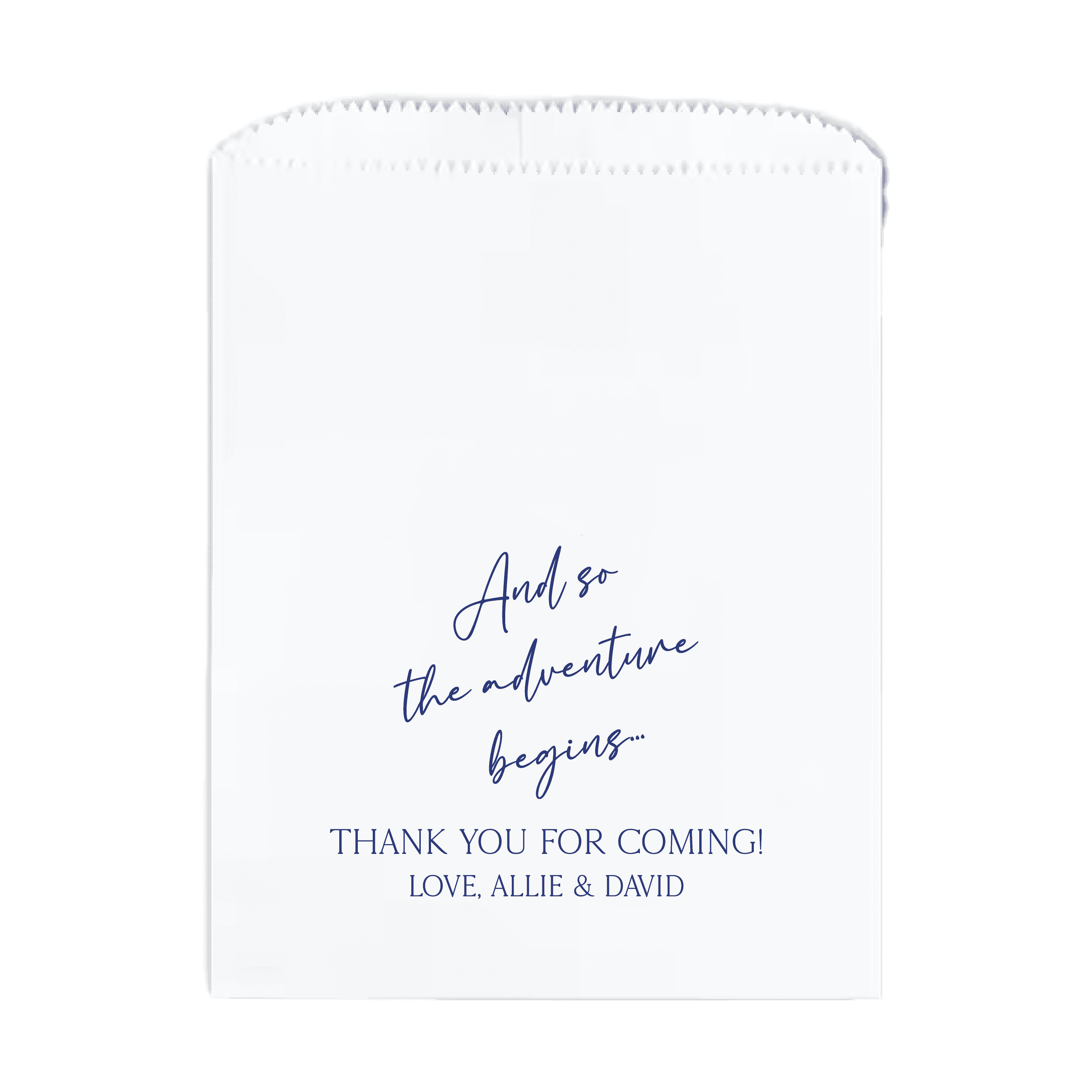 And So The Adventure Begins Personalized Favor Treat Bag - Treat Bag - Full Color