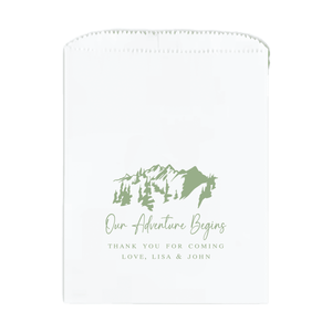 Our Adventure Begins Personalized Favor Treat Bag