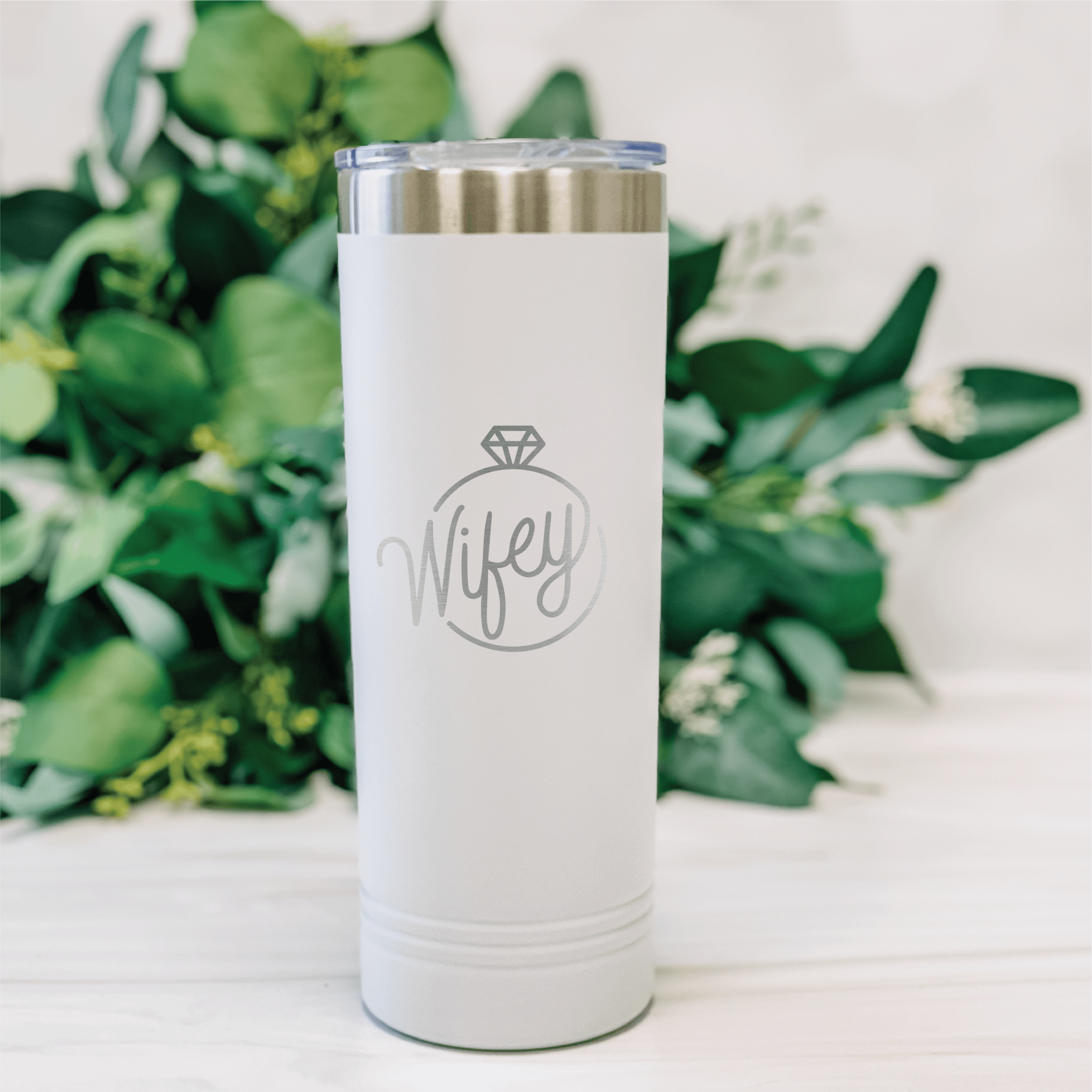 Custom Future Mrs insulated skinny tumbler for bride