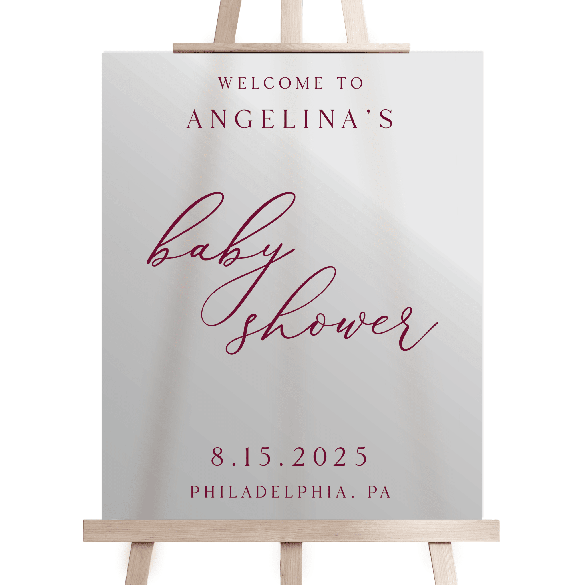 Elegant Baby Shower Acrylic Sign - Welcome Sign