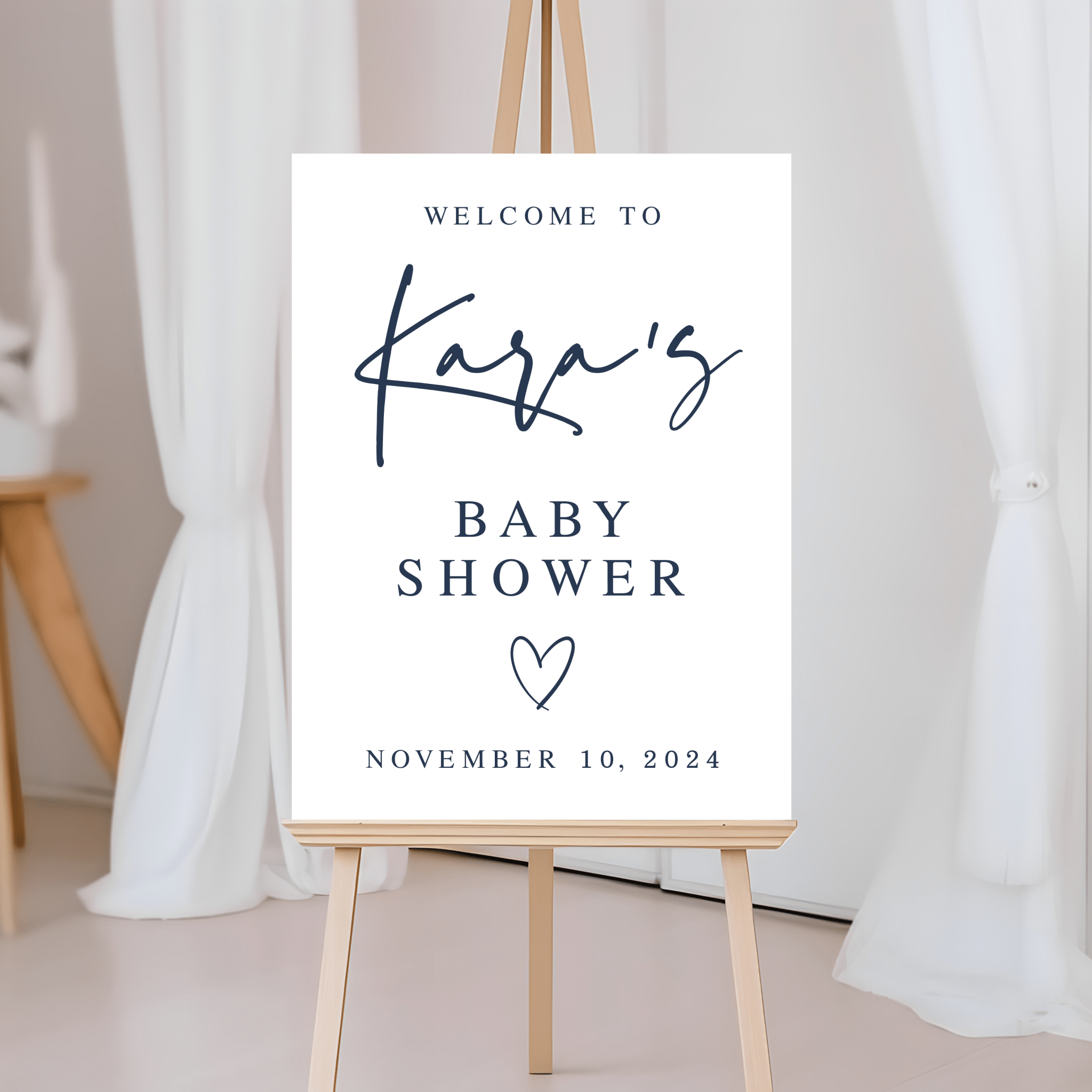 Modern Script Baby Shower Acrylic Sign - Welcome Sign