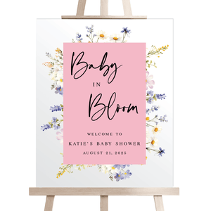 Baby in Bloom Baby Shower Sign