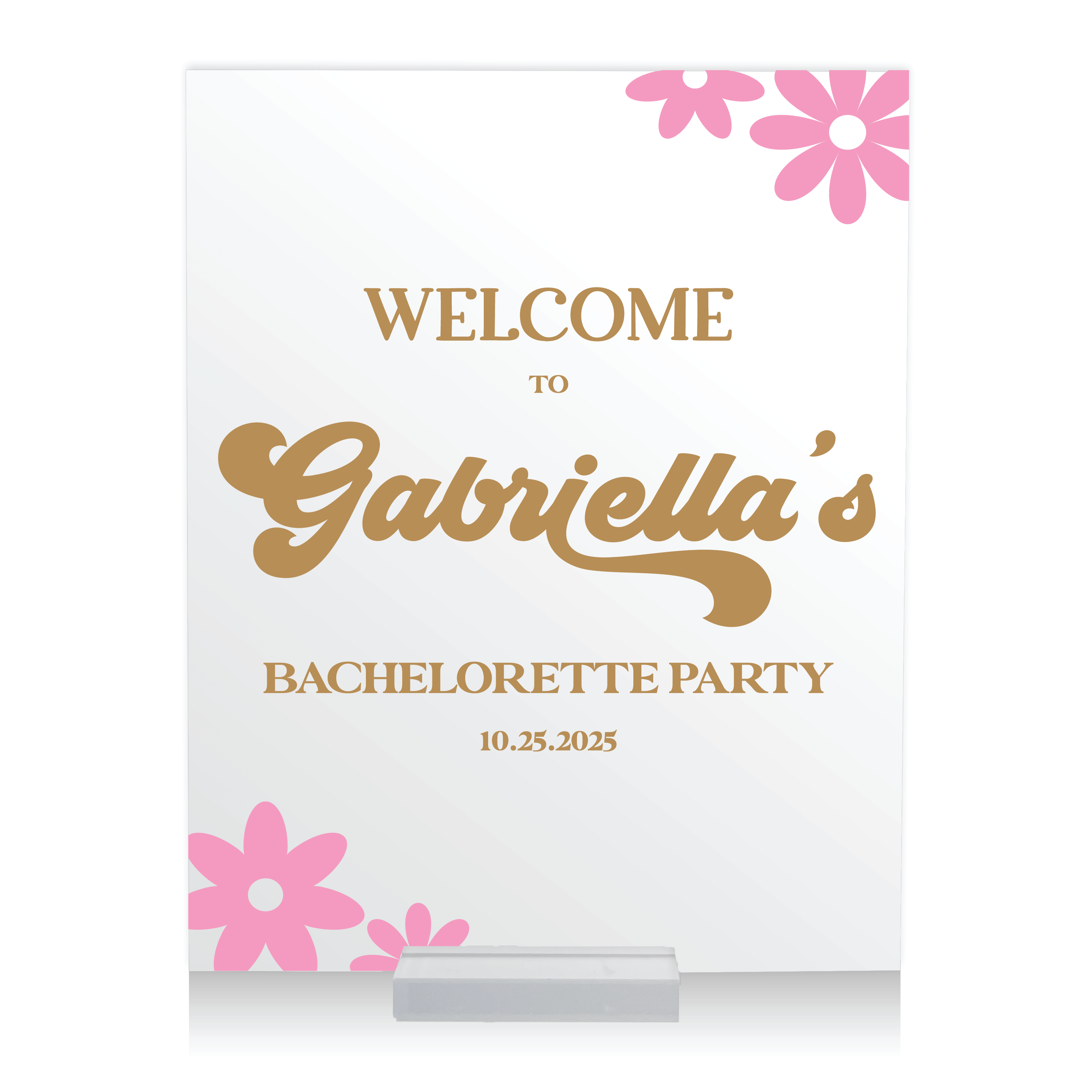 Groovy Flowers Acrylic Bachelorette Sign - Bachelorette Sign