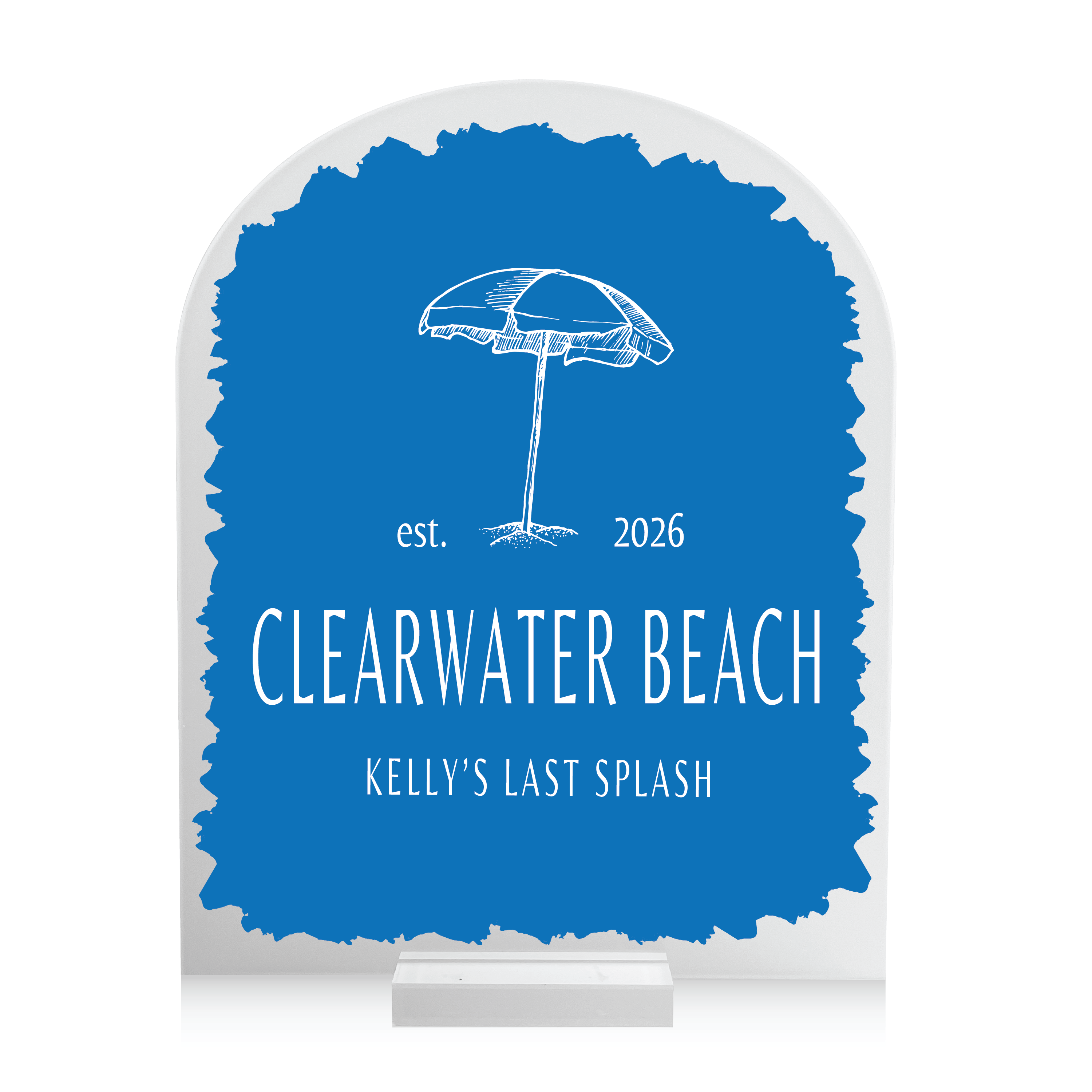 Seaside Bach Acrylic Bachelorette Sign - Bachelorette Sign