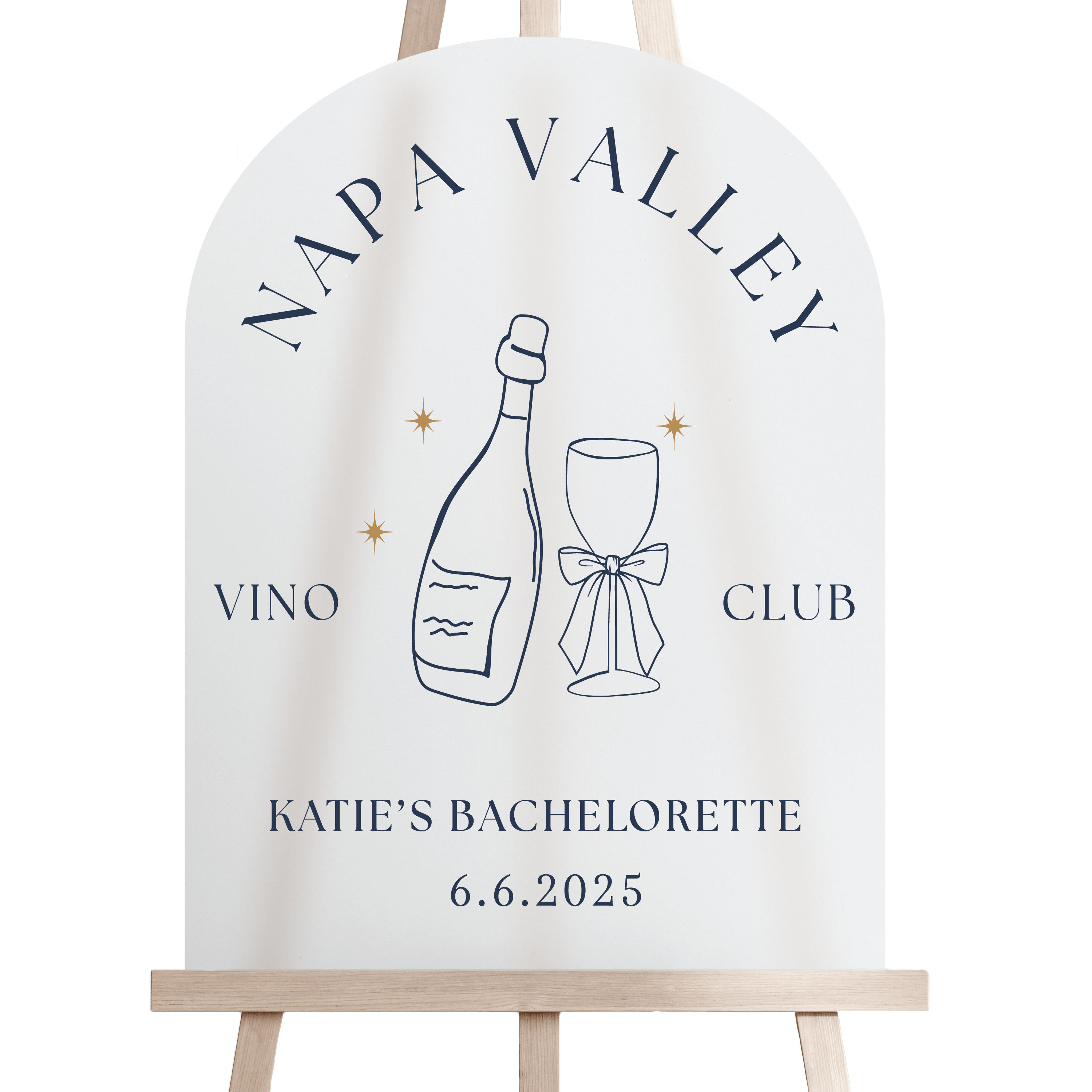 Vino Club Acrylic Bachelorette Sign - Bachelorette Sign