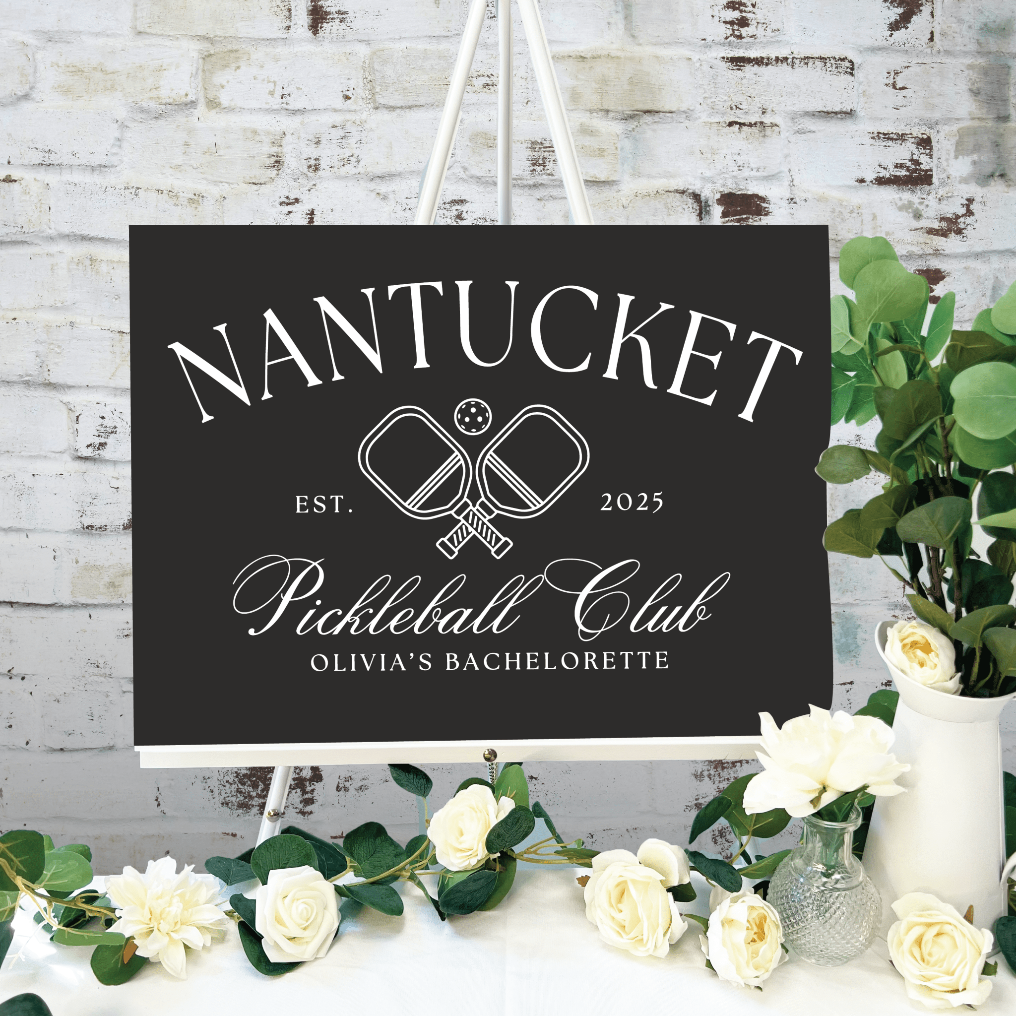 Pickleball Club Acrylic Bachelorette Sign - Bachelorette Sign