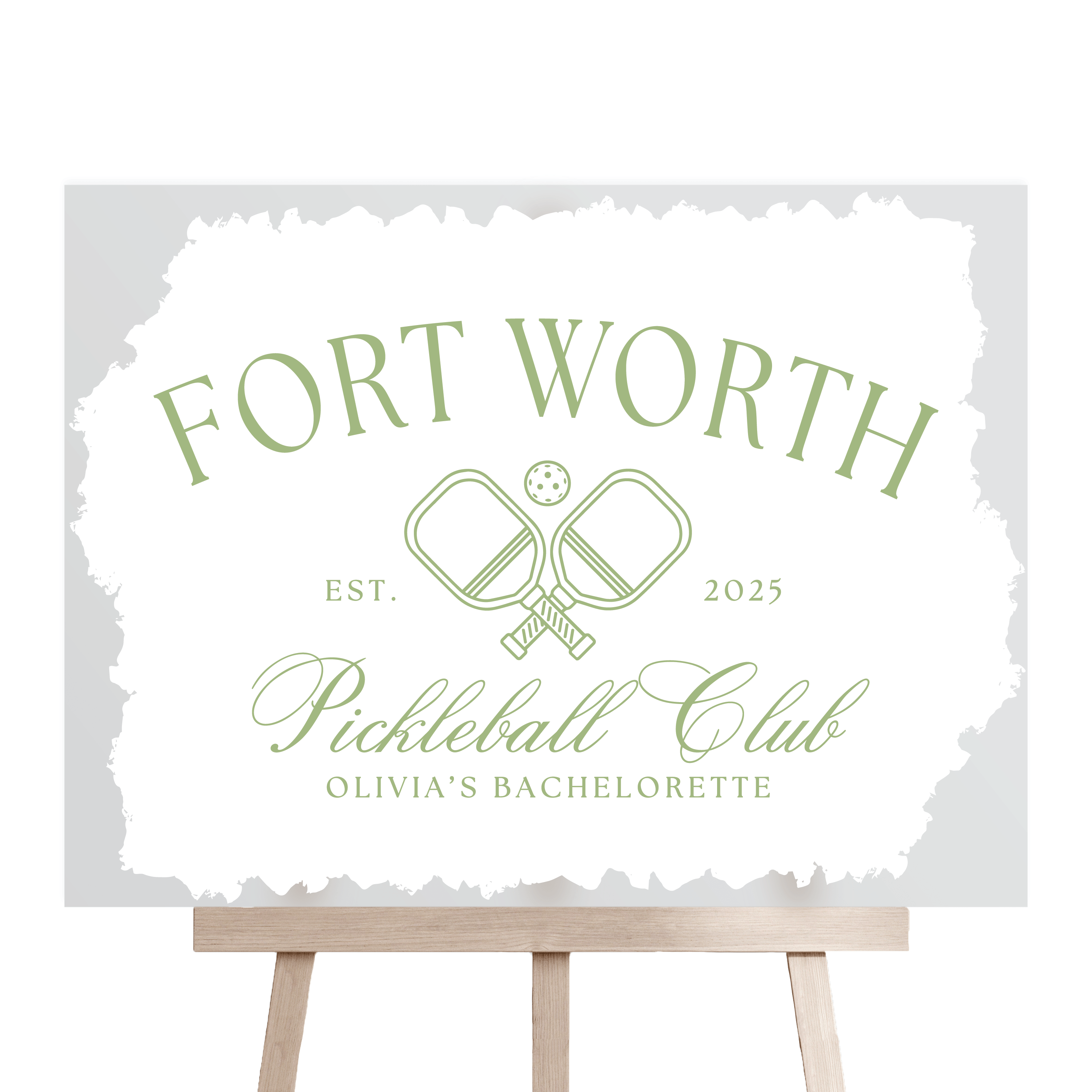 Pickleball Club Acrylic Bachelorette Sign - Bachelorette Sign