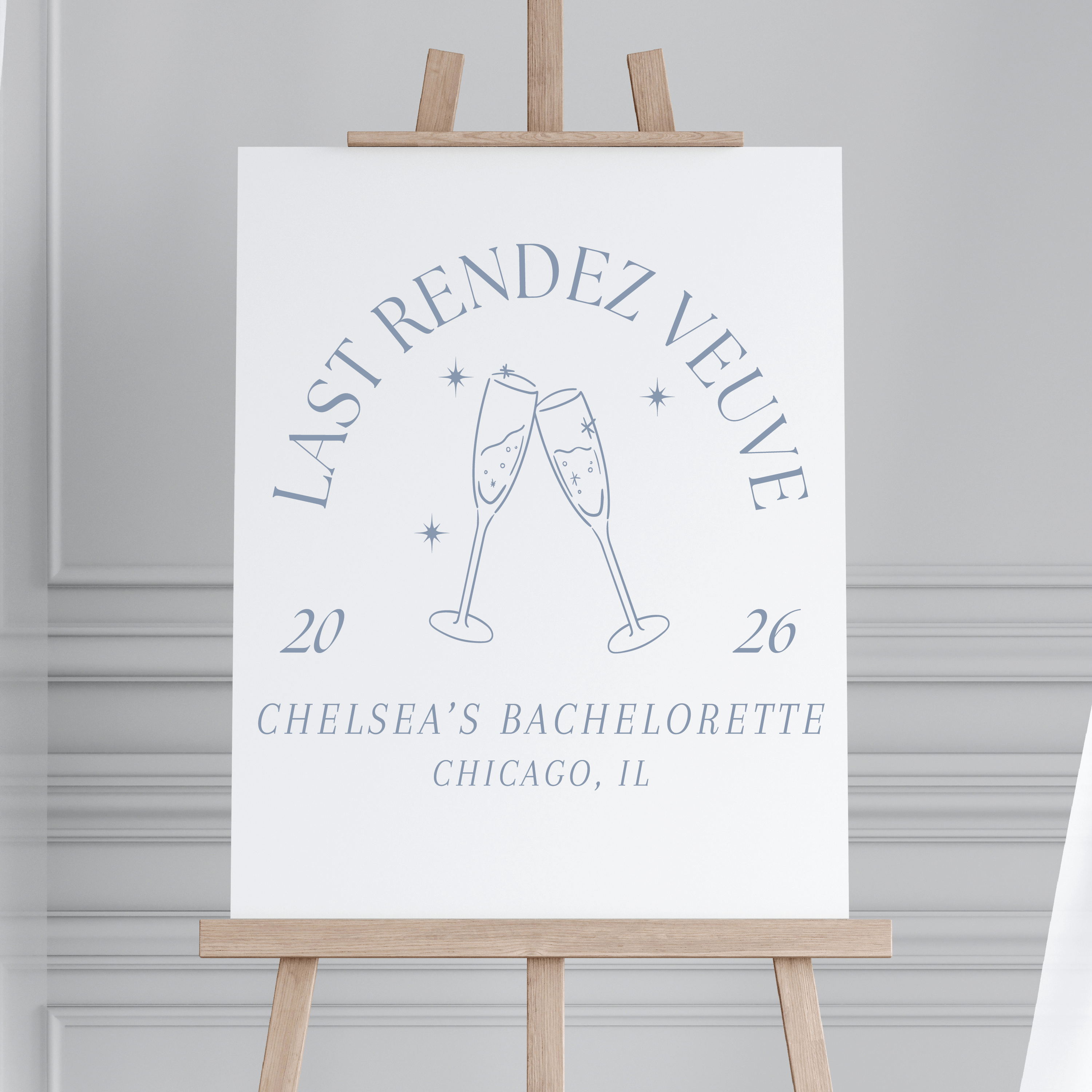 Last Rendez Veuve Acrylic Bachelorette Sign - Bachelorette Sign