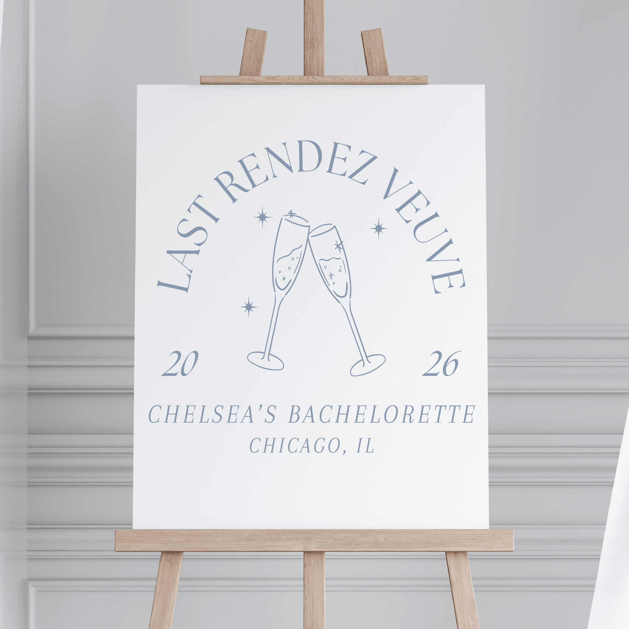 Last Rendez Veuve Acrylic Bachelorette Sign - Bachelorette Sign
