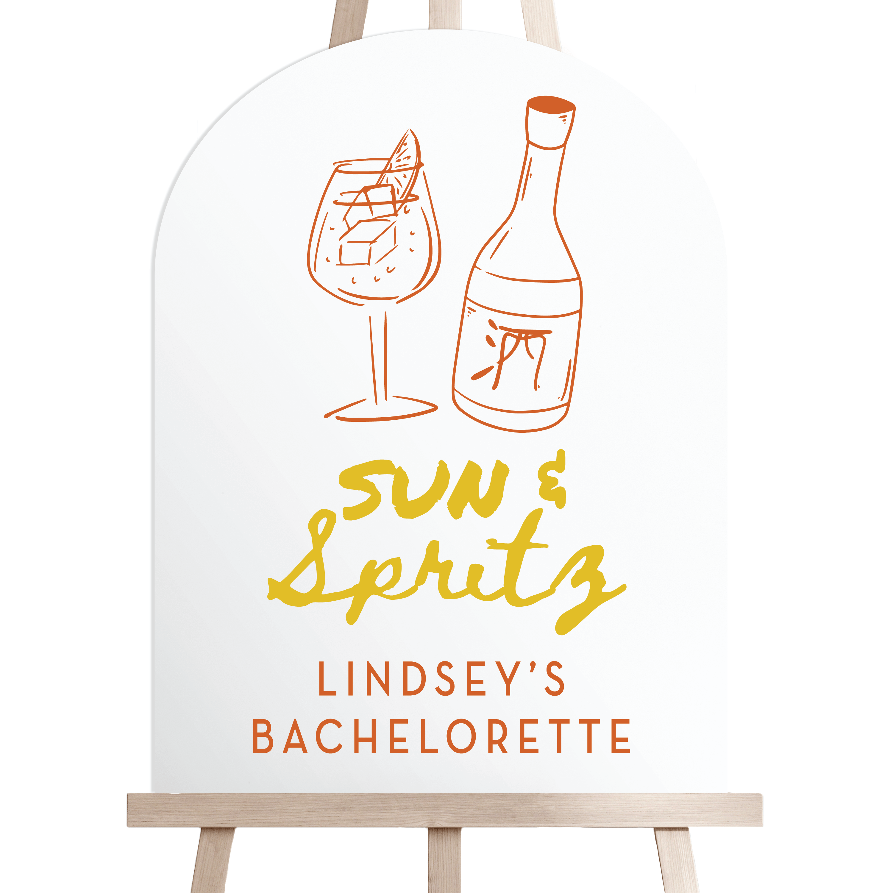 Sun & Spritz Acrylic Bachelorette Sign - Bachelorette Sign