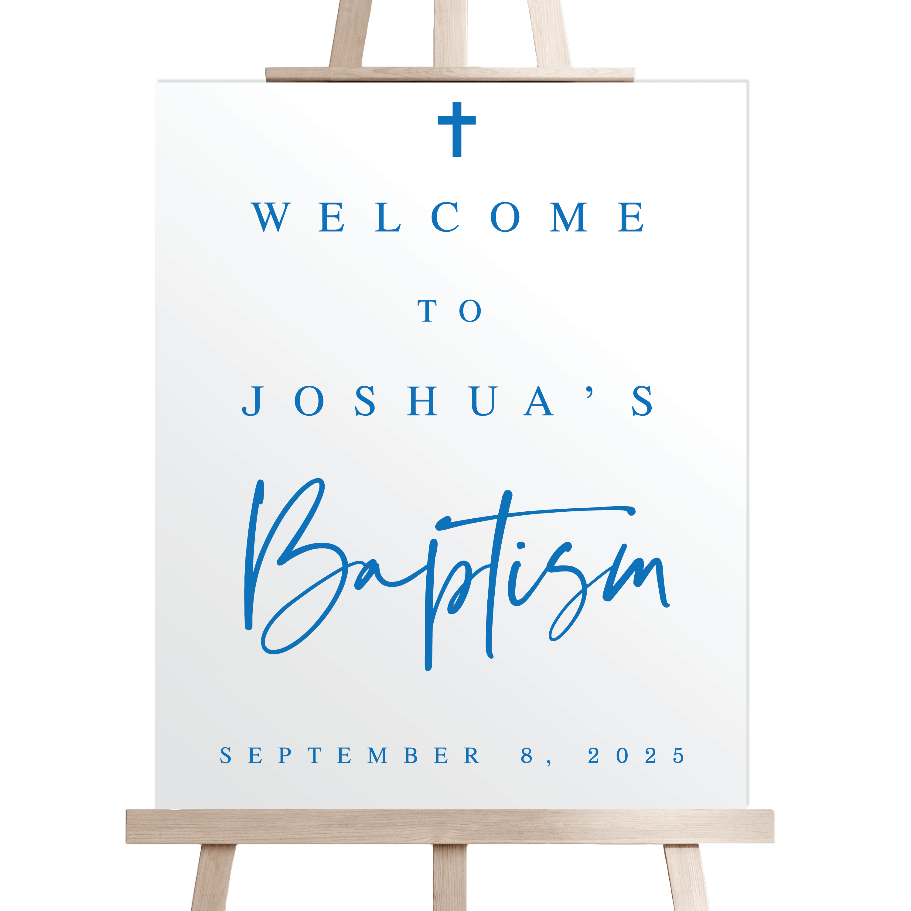 Modern Baptism Acrylic Welcome Sign - Welcome Sign