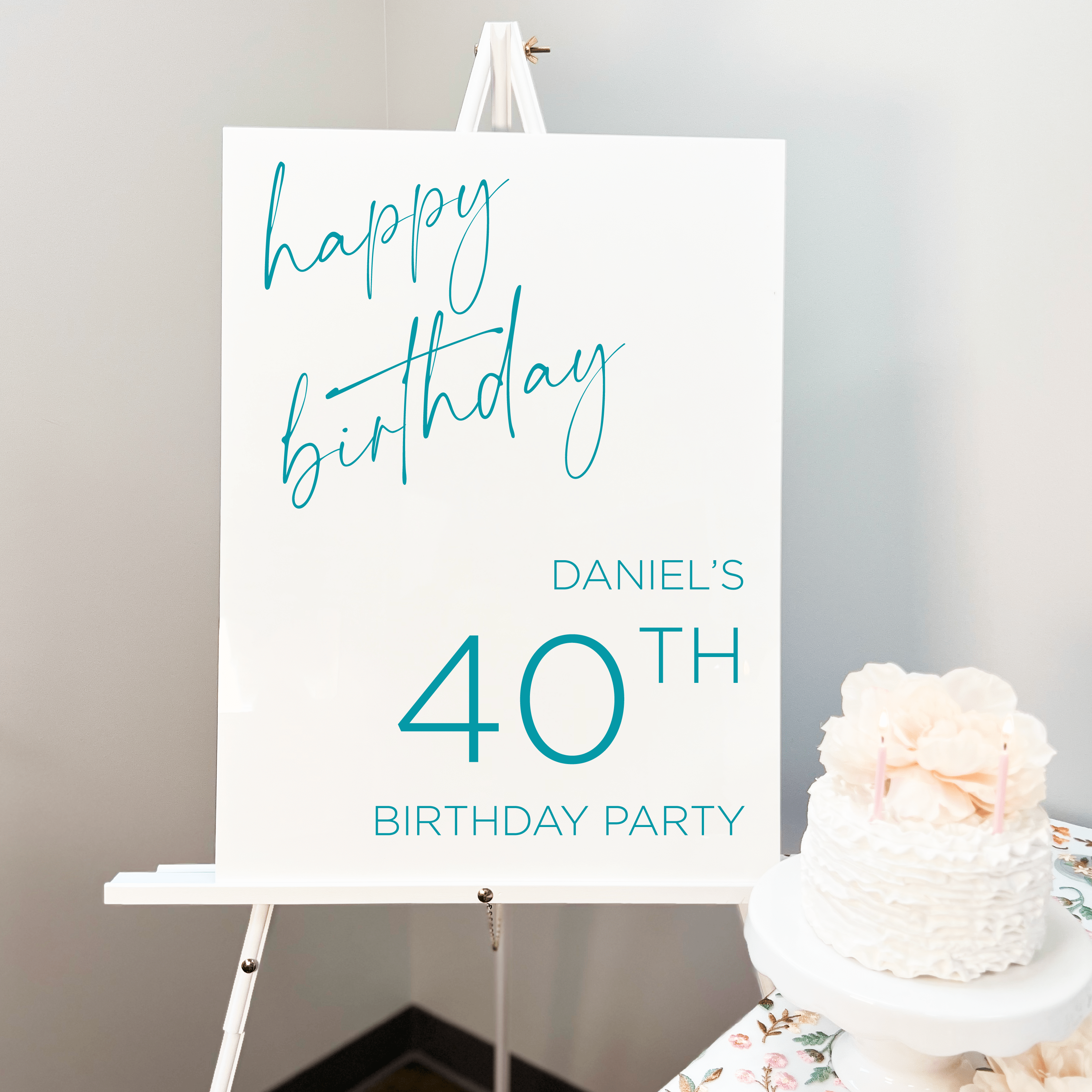 Modern Birthday Acrylic Sign - Welcome Sign
