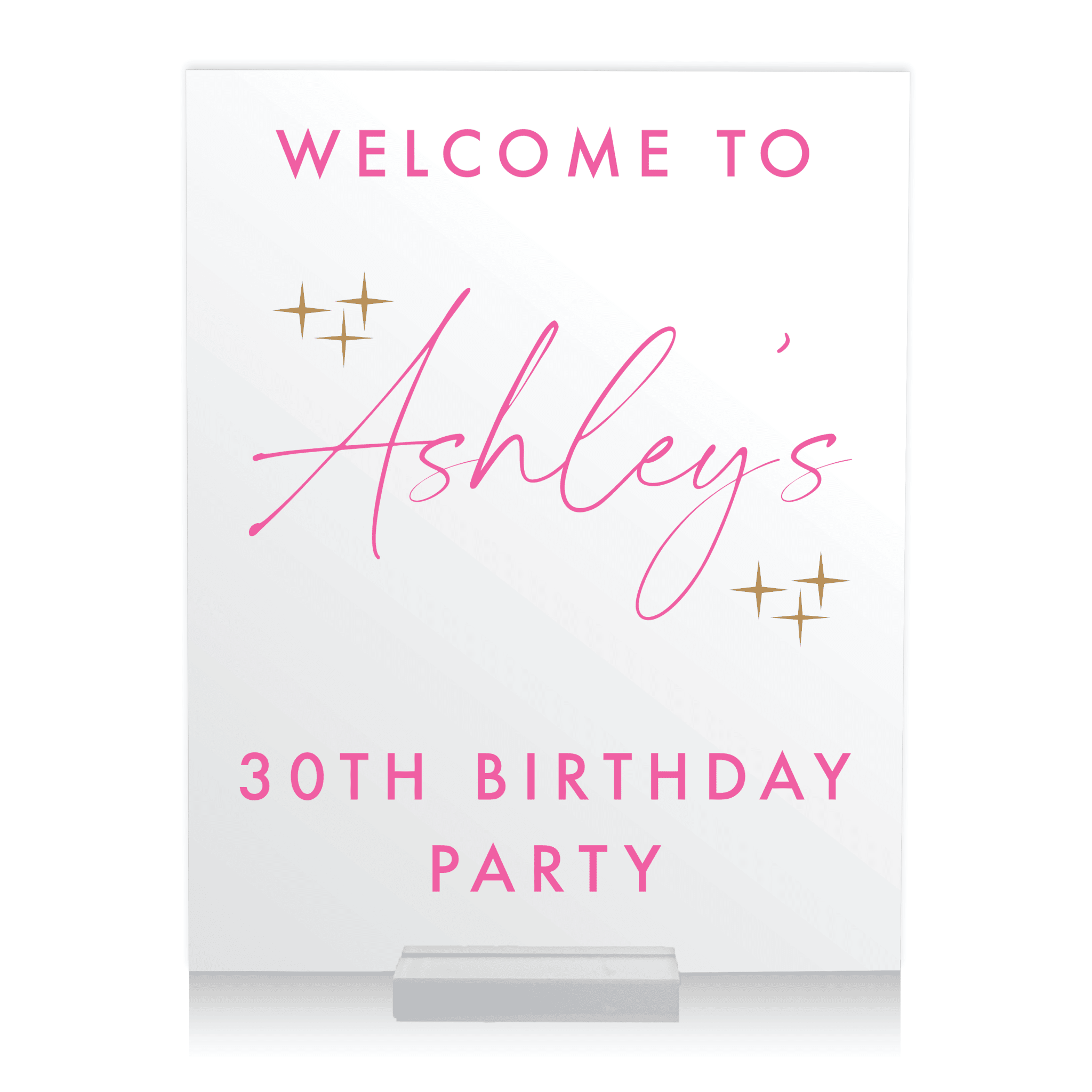 Birthday Sparkle Personalized Birthday Sign - Welcome Sign