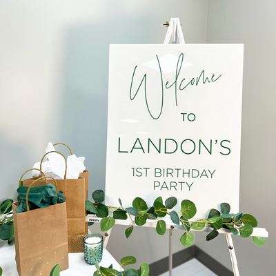 Kid's Birthday Party Welcome Sign