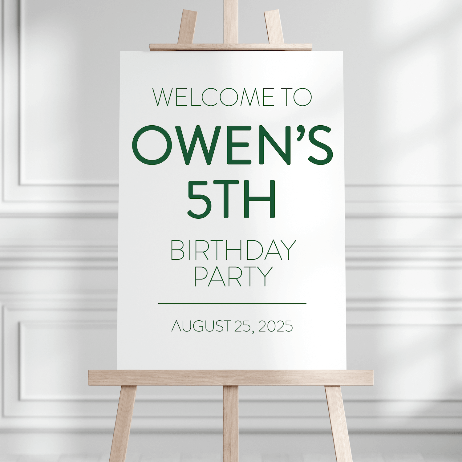 Bold Number Personalized Birthday Sign