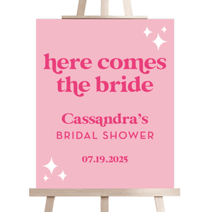 Here Comes the Bride Bridal Shower Welcome Sign
