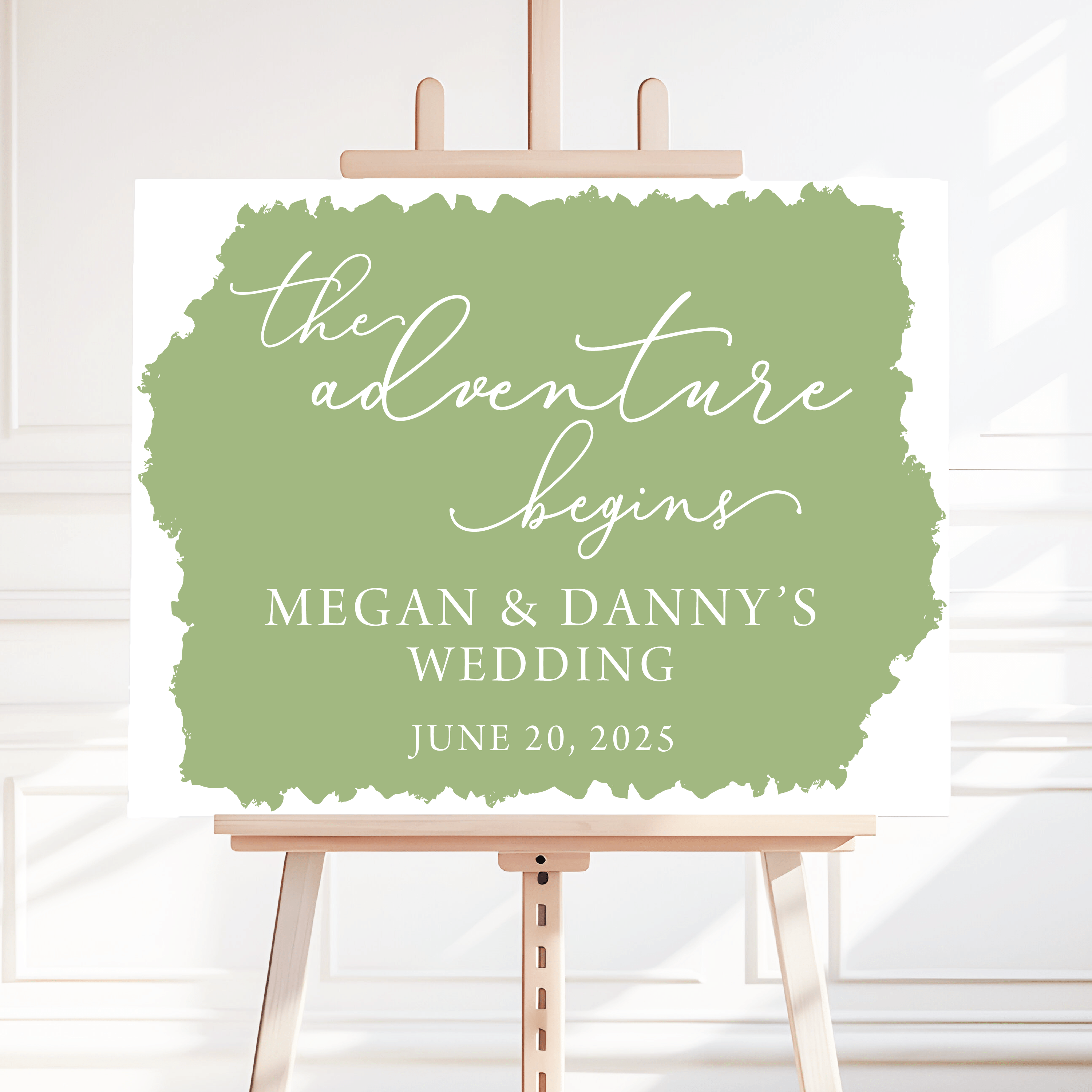 The Adventure Begins Wedding Welcome Sign - Welcome Sign