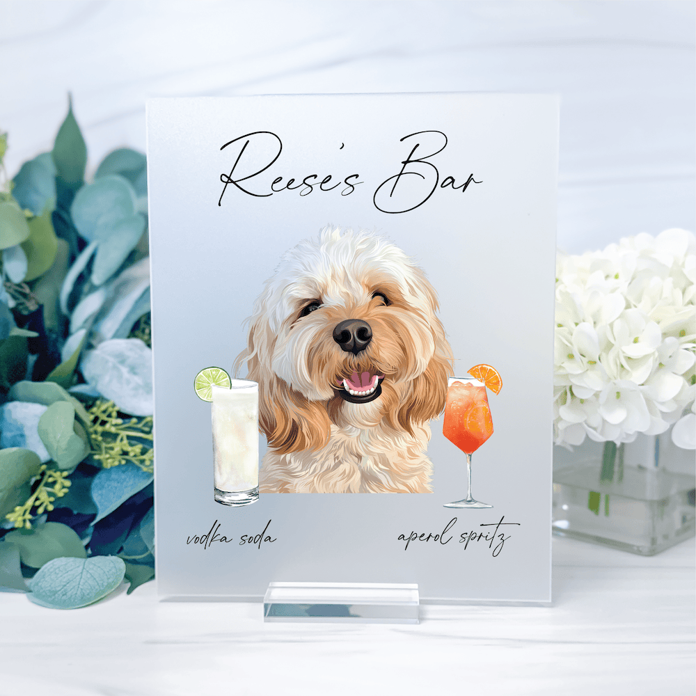 Pet Wedding Bar Print