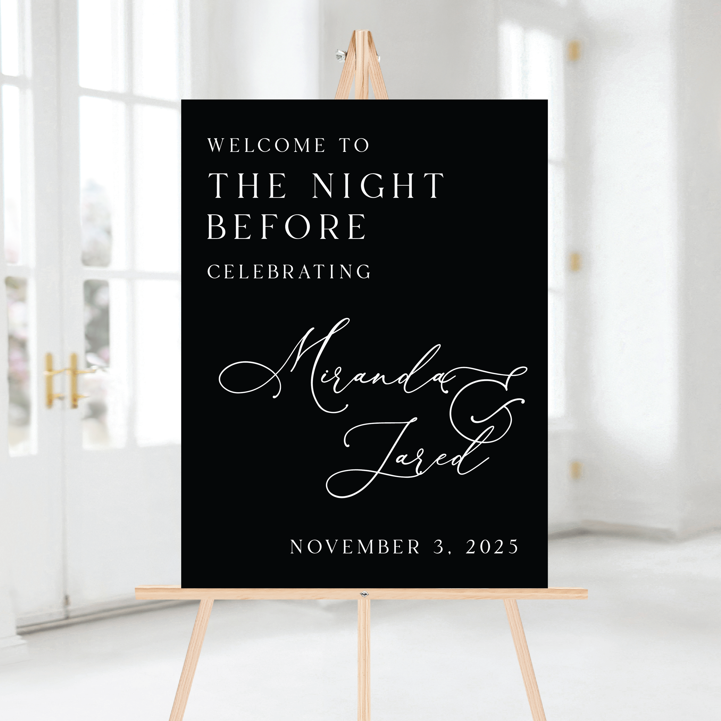 The Night Before Personalized Rehearsal Sign - Welcome Sign